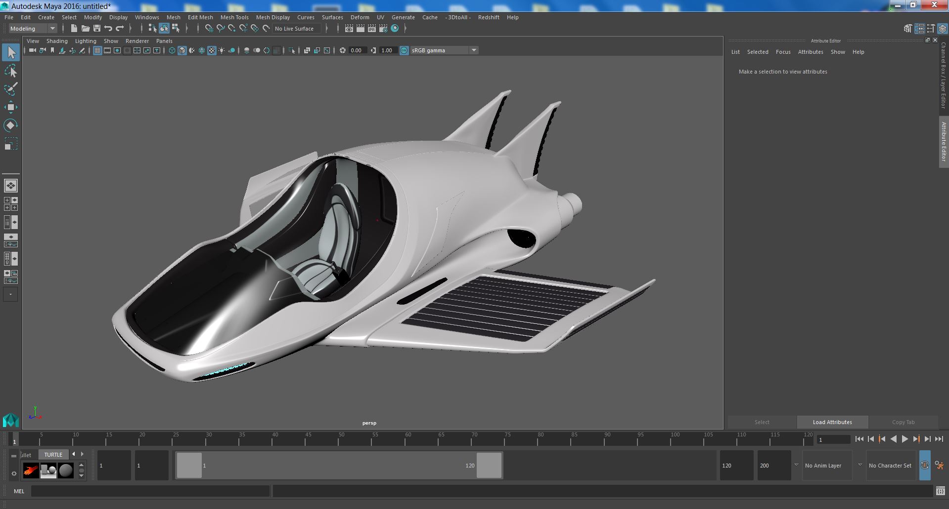 3D Futuristic Air Concept Car
