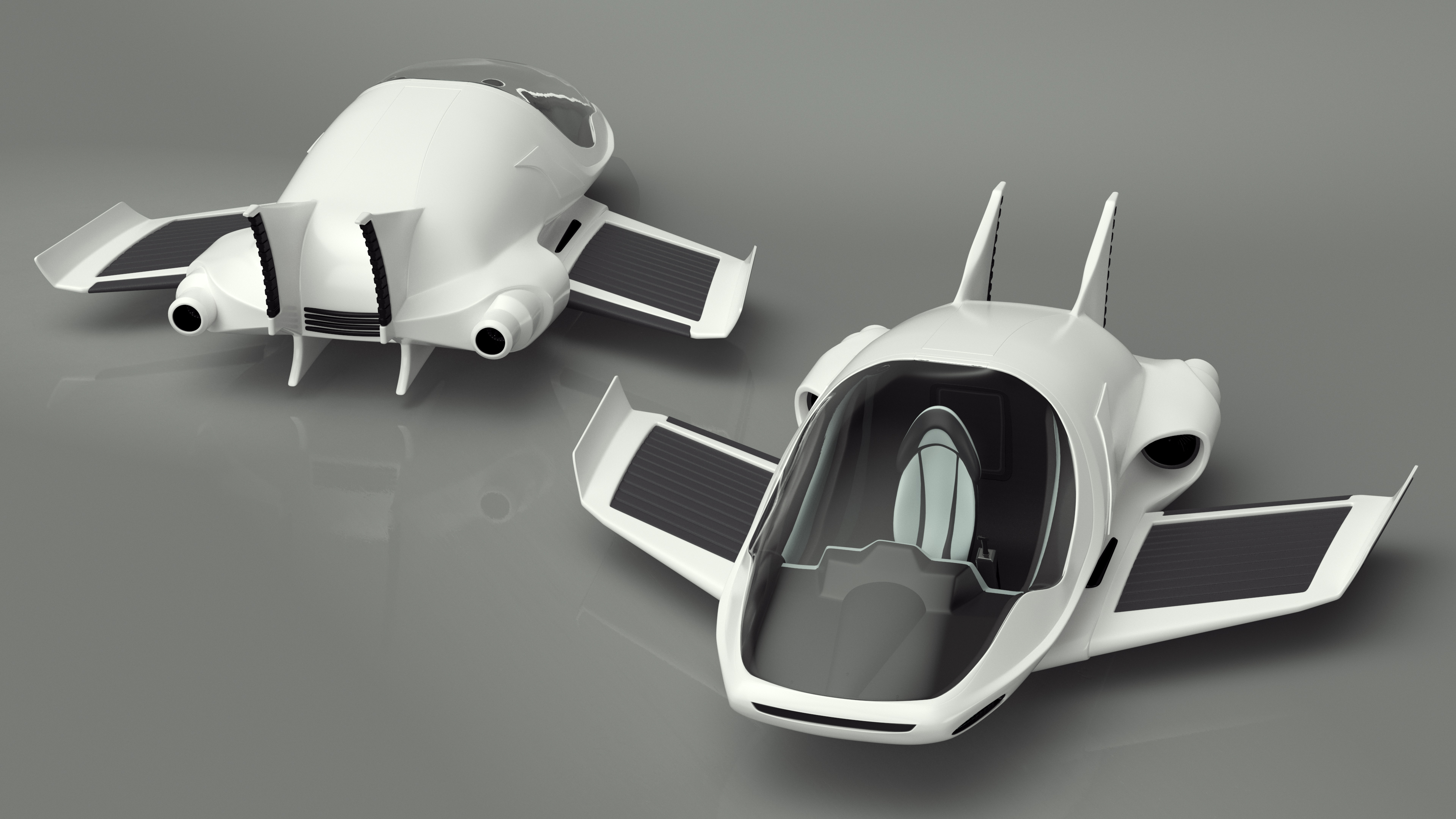 3D Futuristic Air Concept Car
