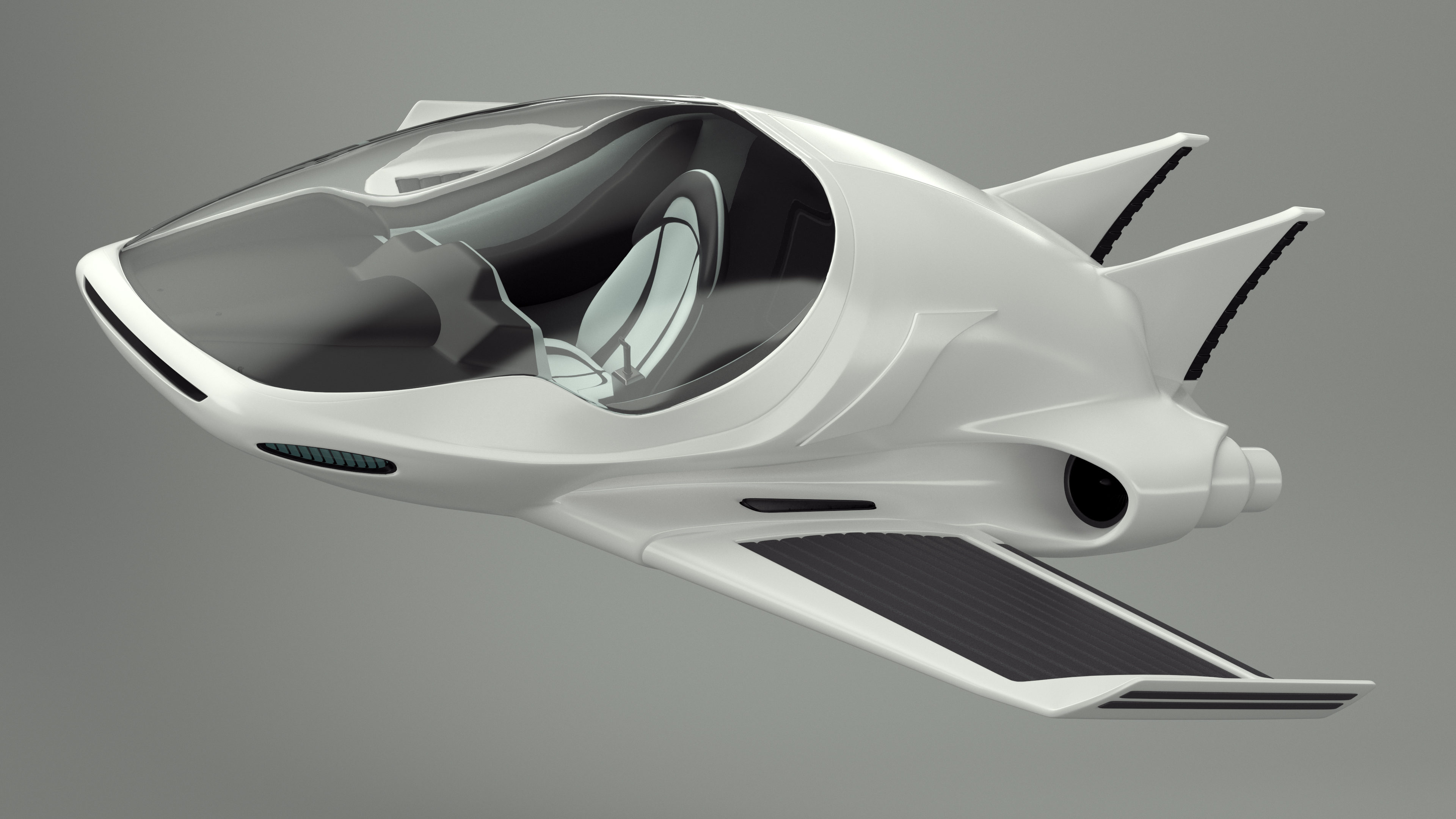 3D Futuristic Air Concept Car