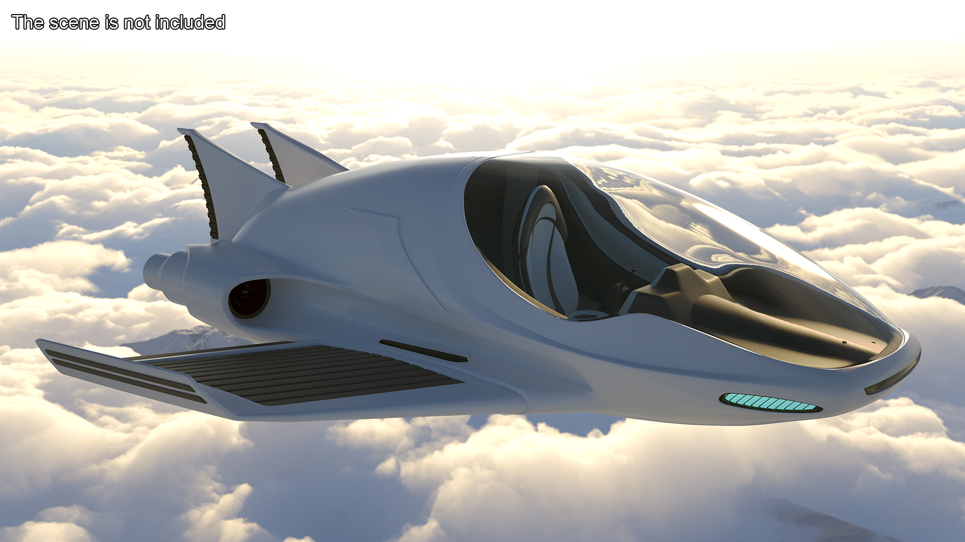 3D Futuristic Air Concept Car