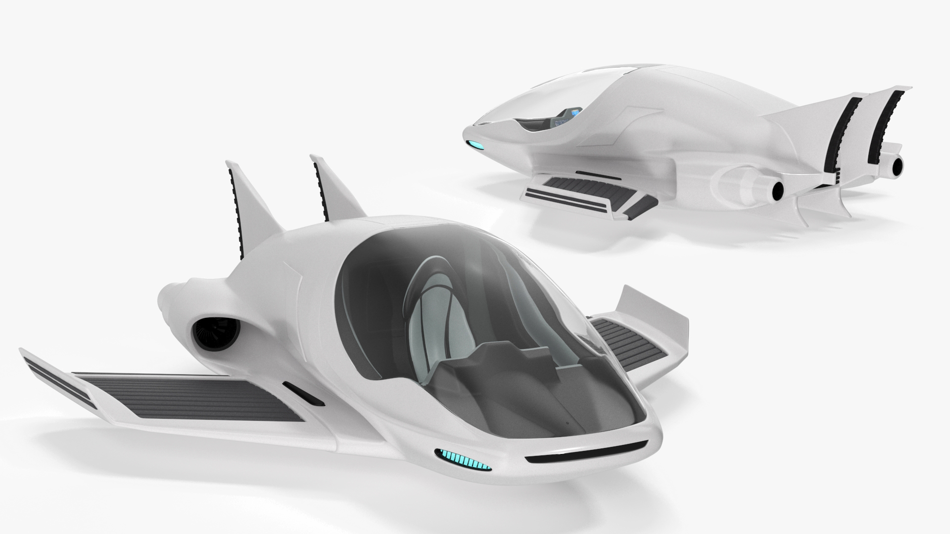 3D Futuristic Air Concept Car