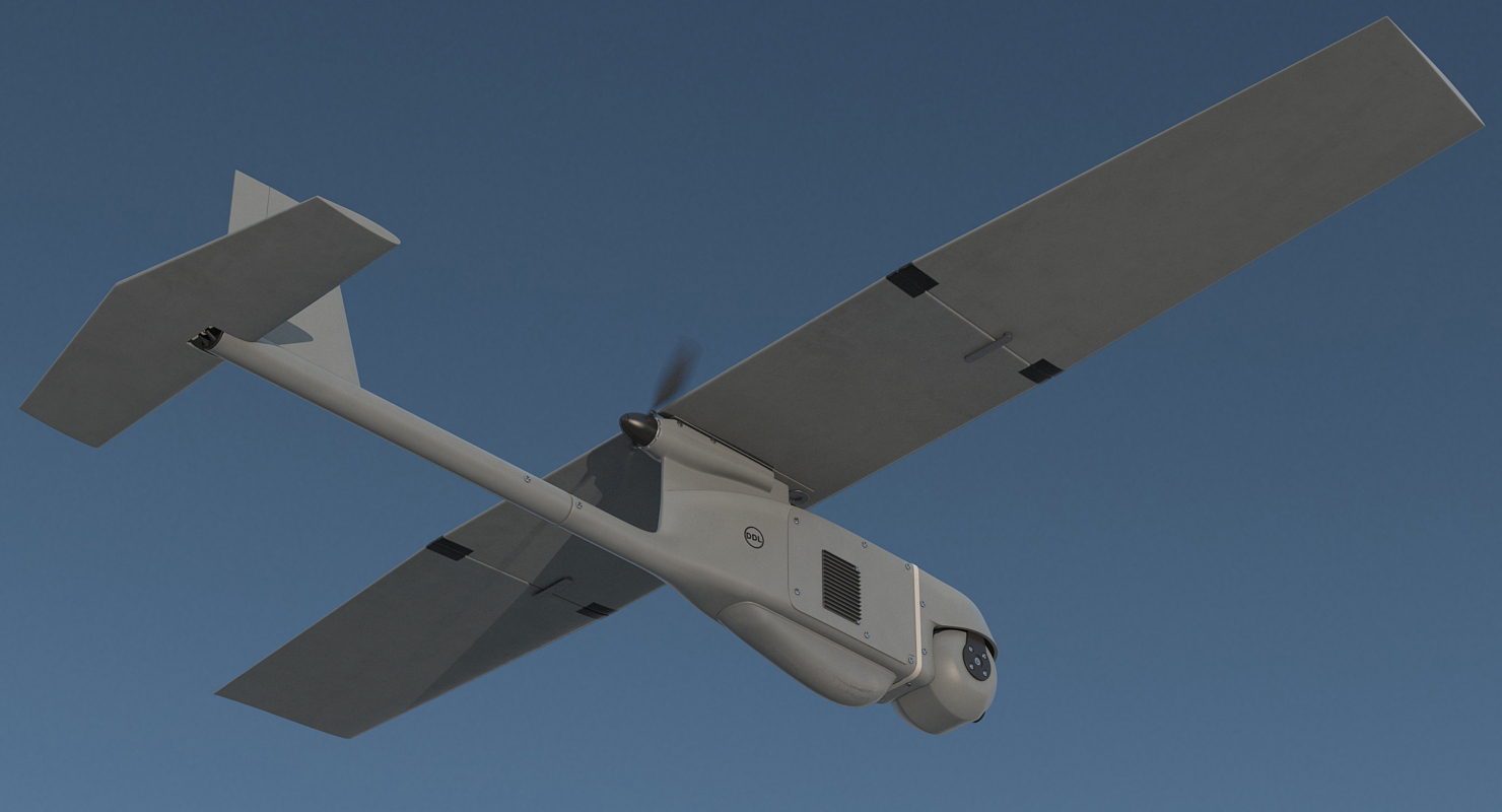 Small Hand Launched Remote Controlled UAV RQ 11B Raven 3D model