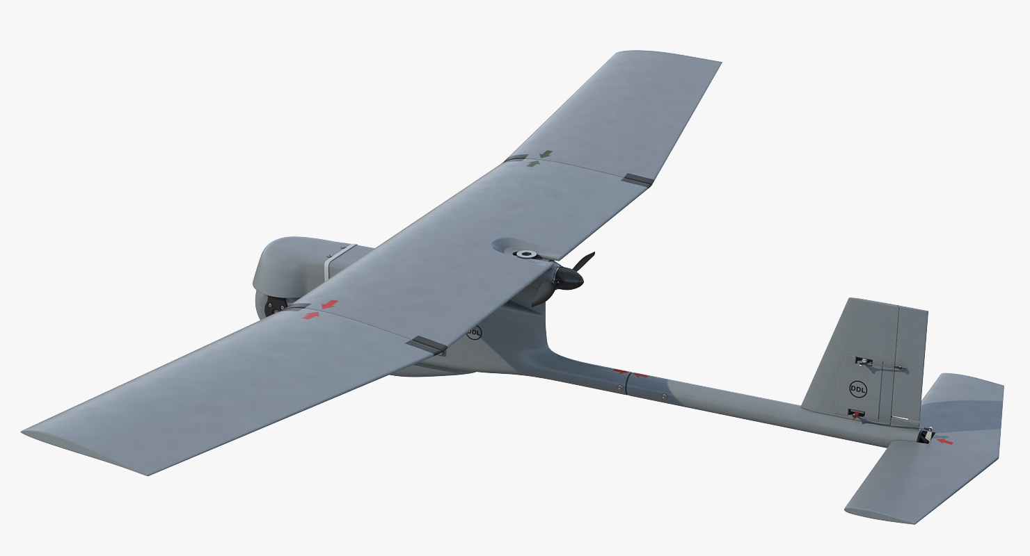 Small Hand Launched Remote Controlled UAV RQ 11B Raven 3D model