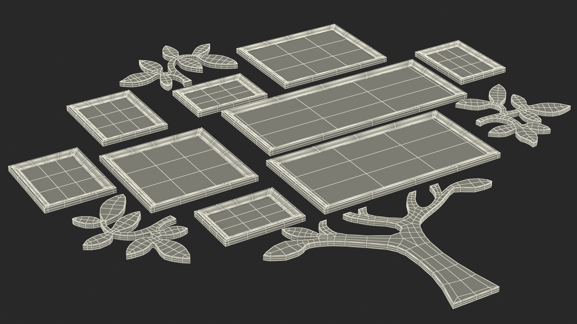 3D Family Tree Frames model