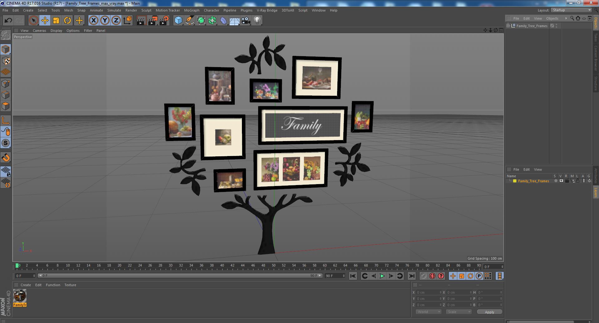 3D Family Tree Frames model