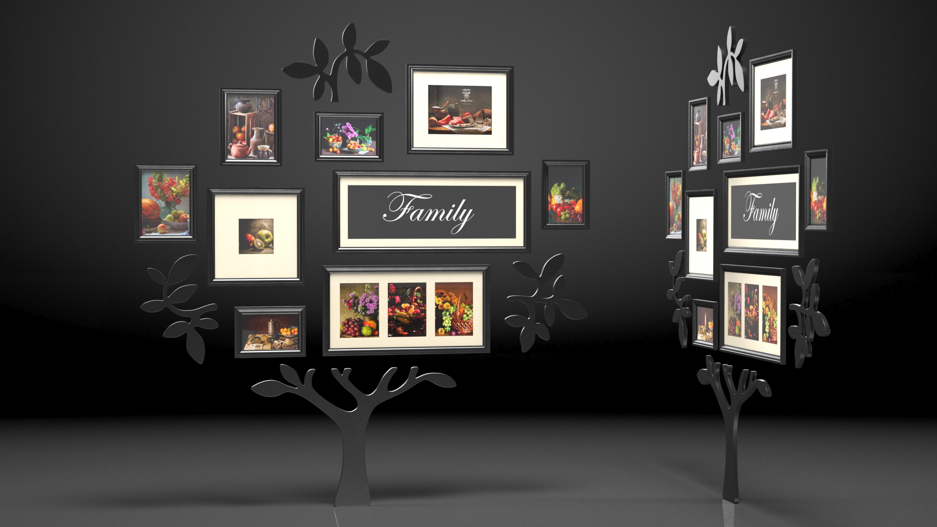 3D Family Tree Frames model