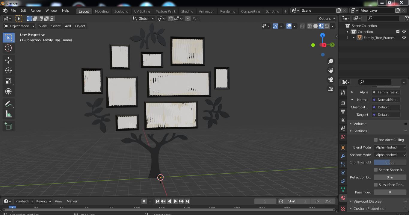 3D Family Tree Frames model