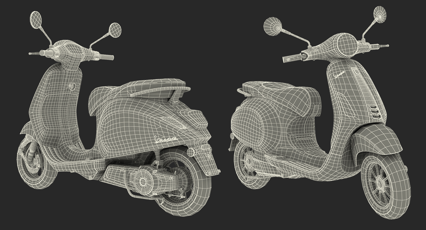 3D Vespa Elettrica 2019 Scooter model