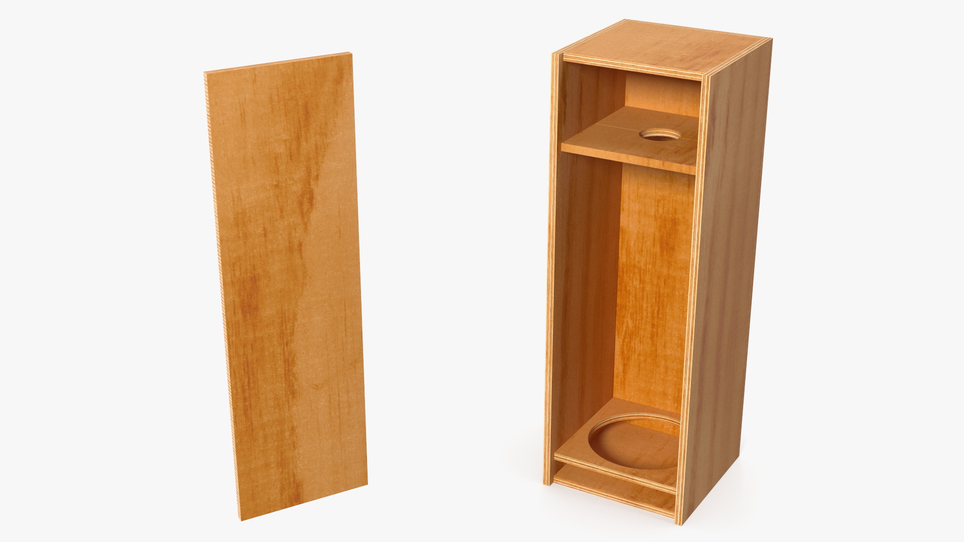 Wooden Box for Champagne Open 3D model