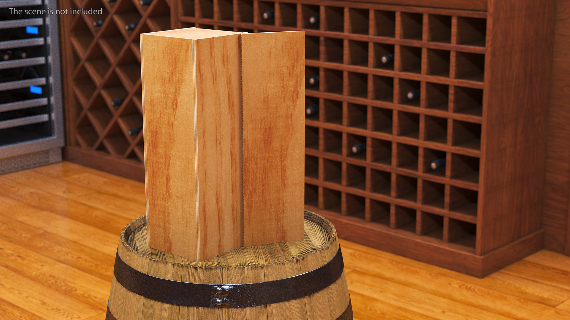 Wooden Box for Champagne Open 3D model