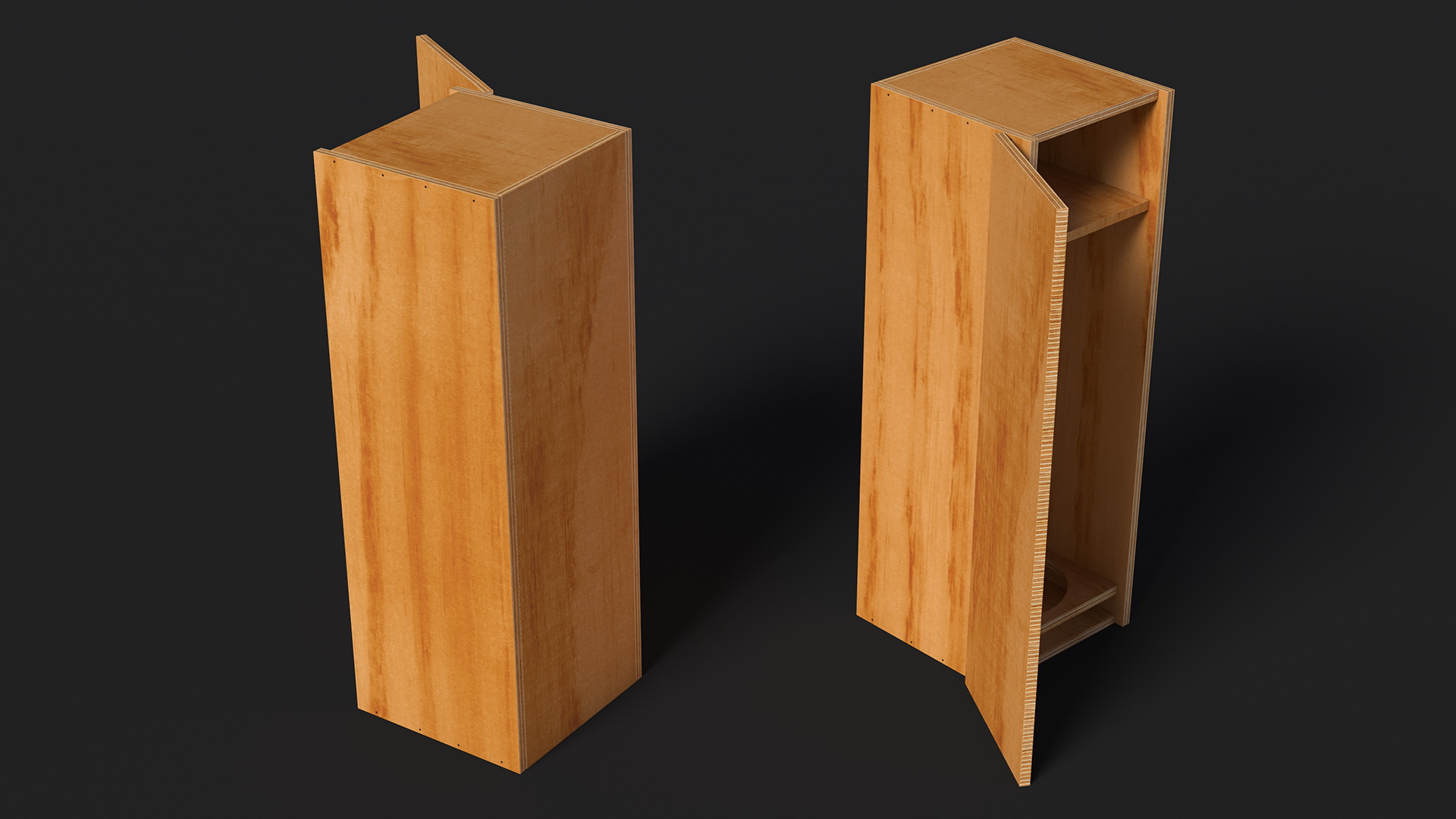 Wooden Box for Champagne Open 3D model