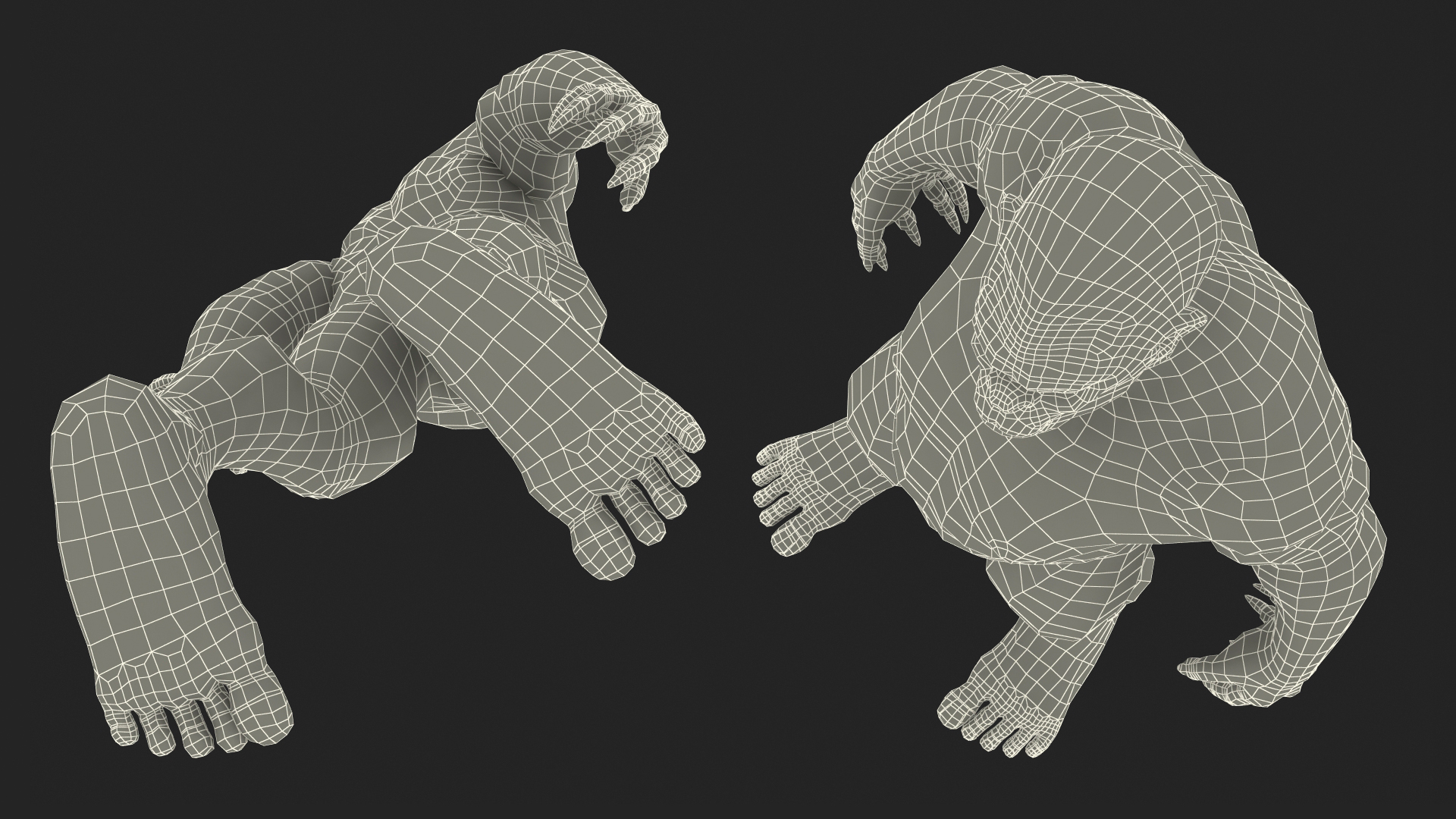3D model Bigfoot Standing Pose Fur