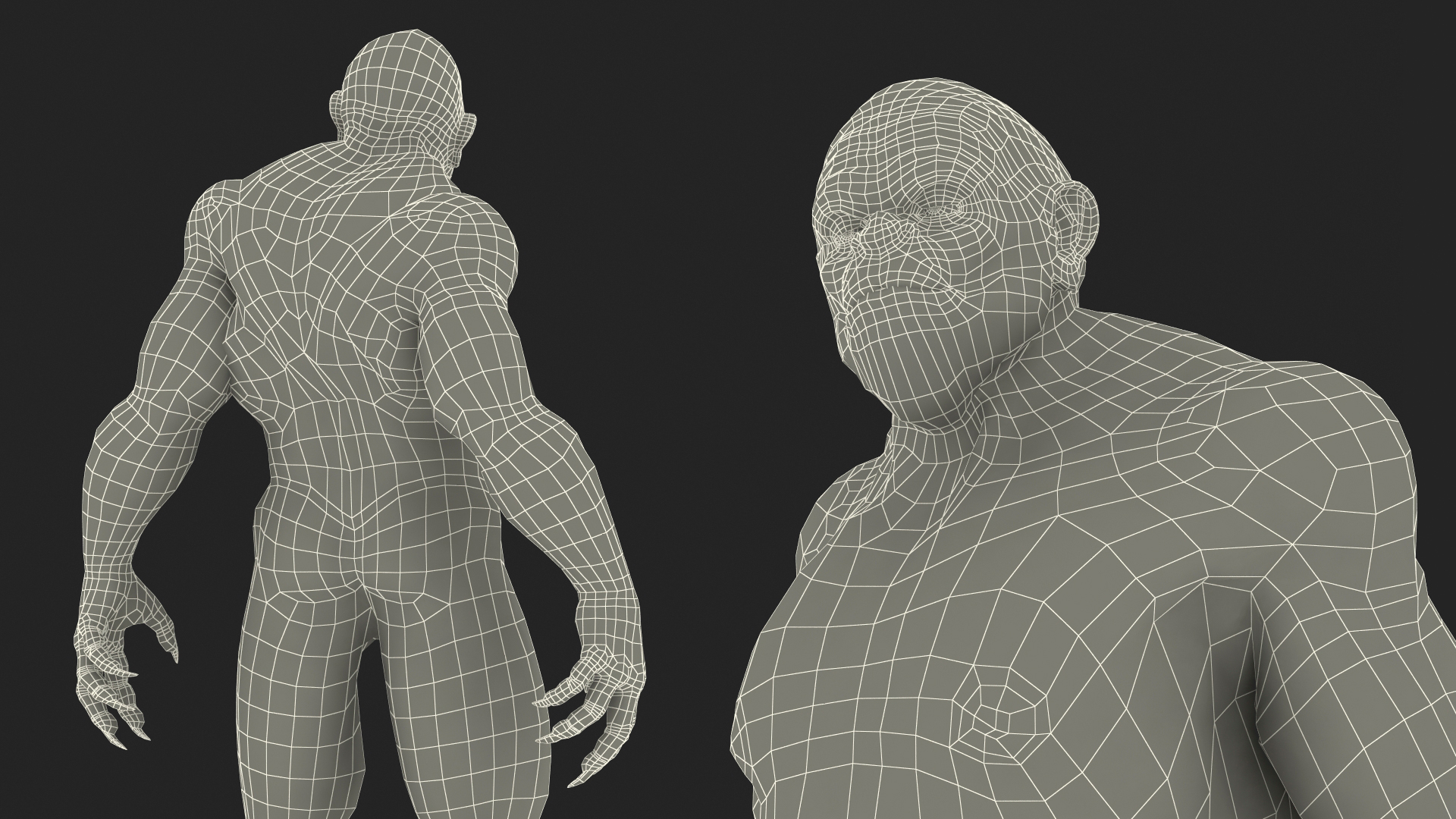 3D model Bigfoot Standing Pose Fur