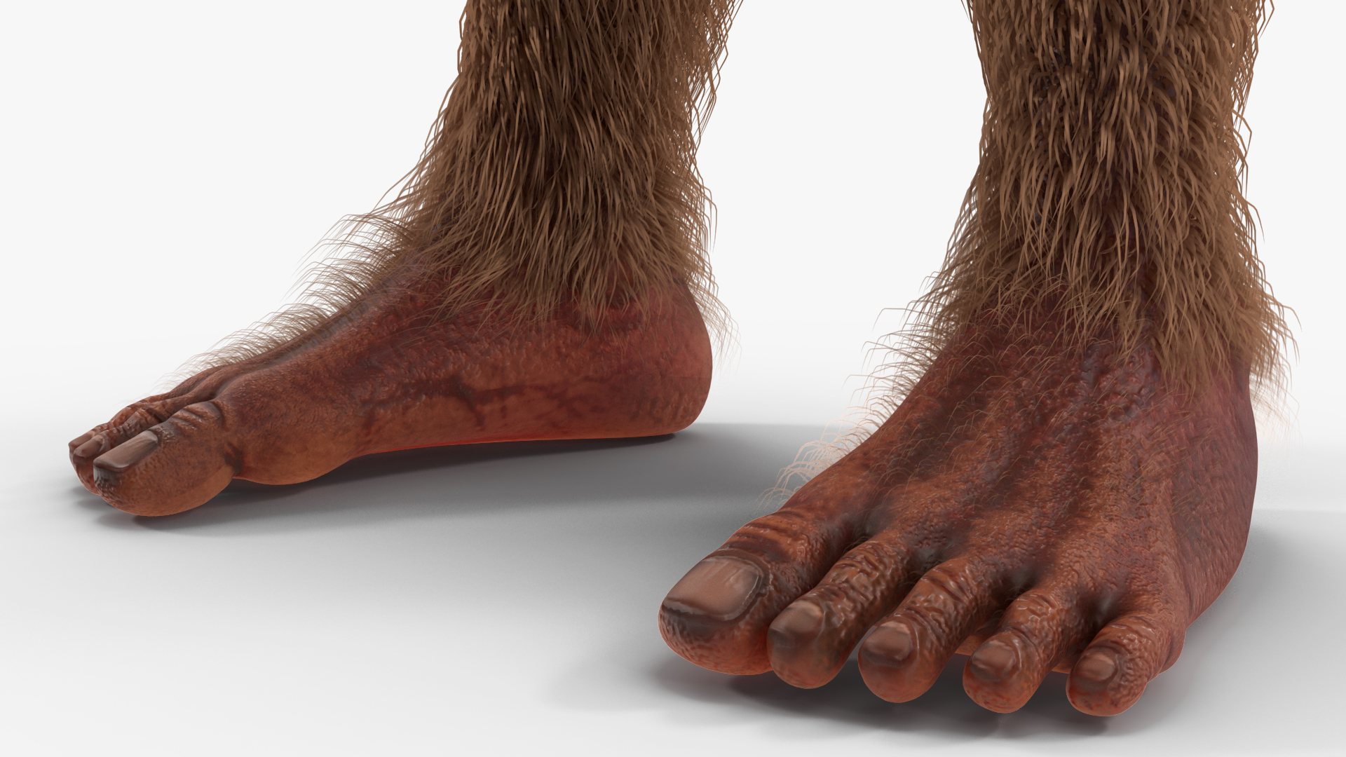 3D model Bigfoot Standing Pose Fur