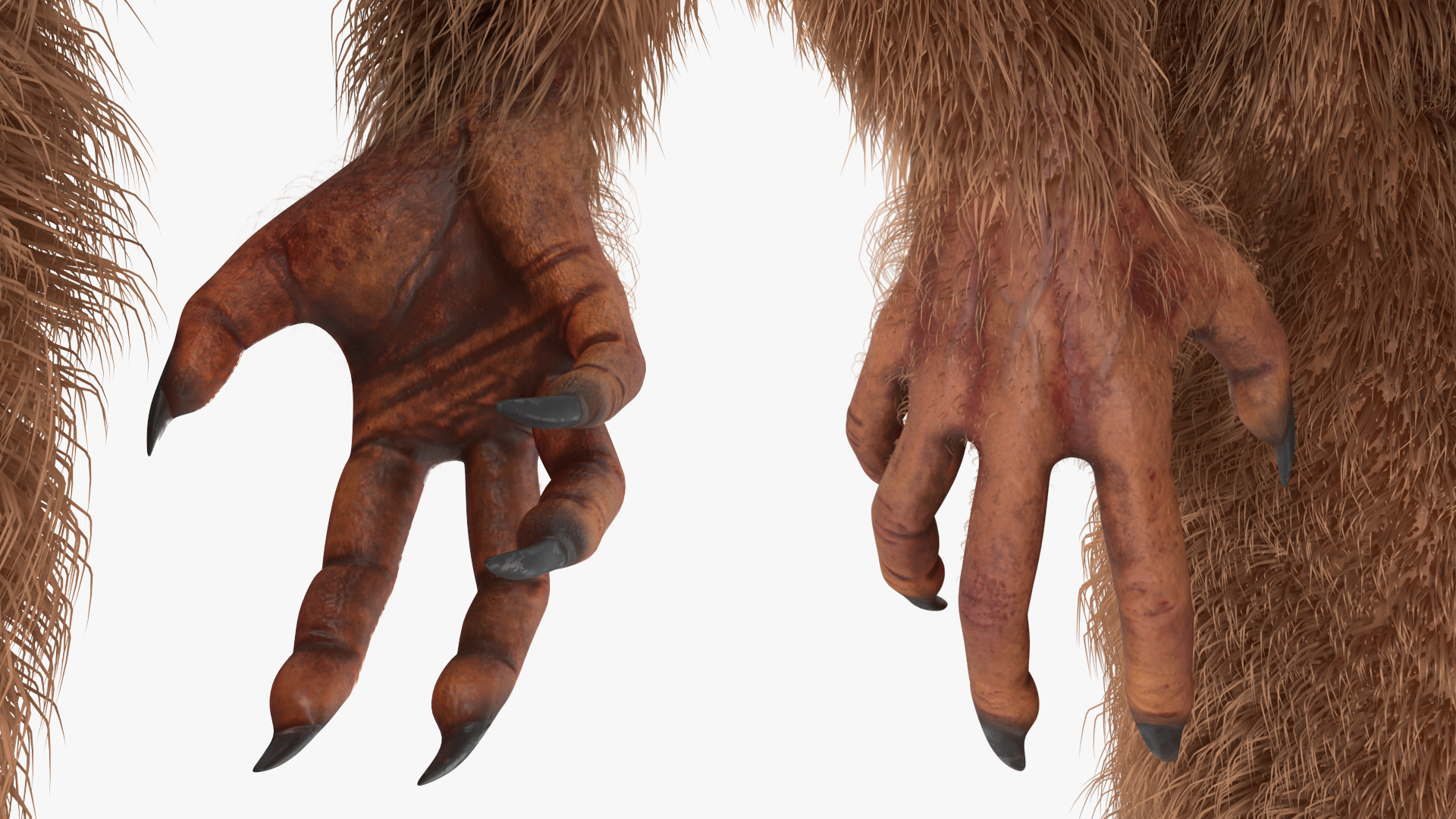 3D model Bigfoot Standing Pose Fur