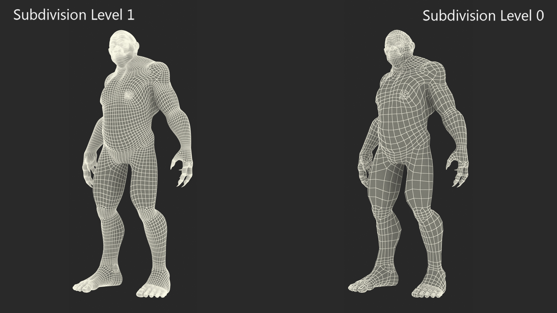 3D model Bigfoot Standing Pose Fur