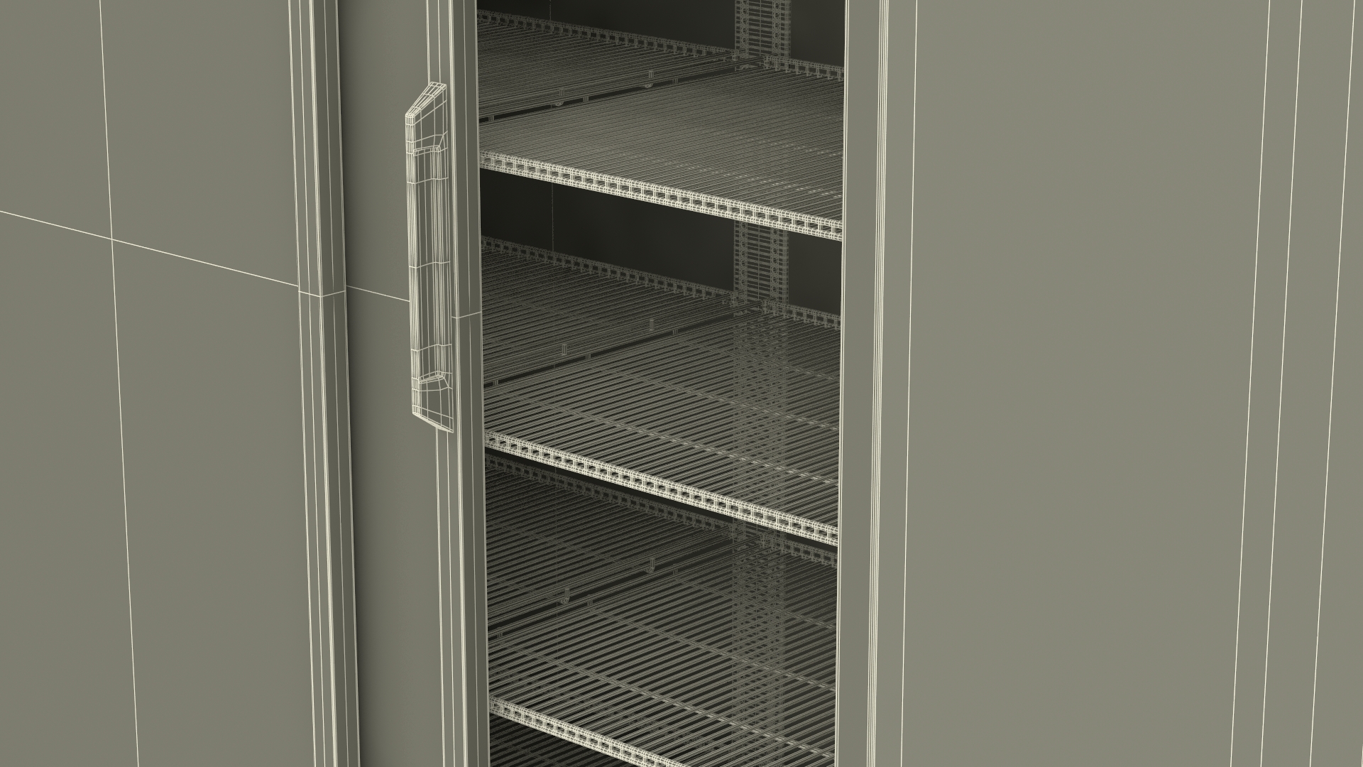 3 Door Upright Display Cooler 3D model