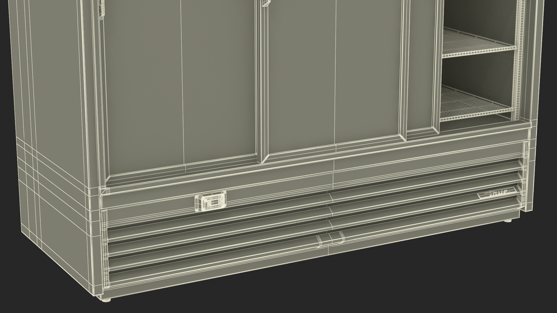 3 Door Upright Display Cooler 3D model