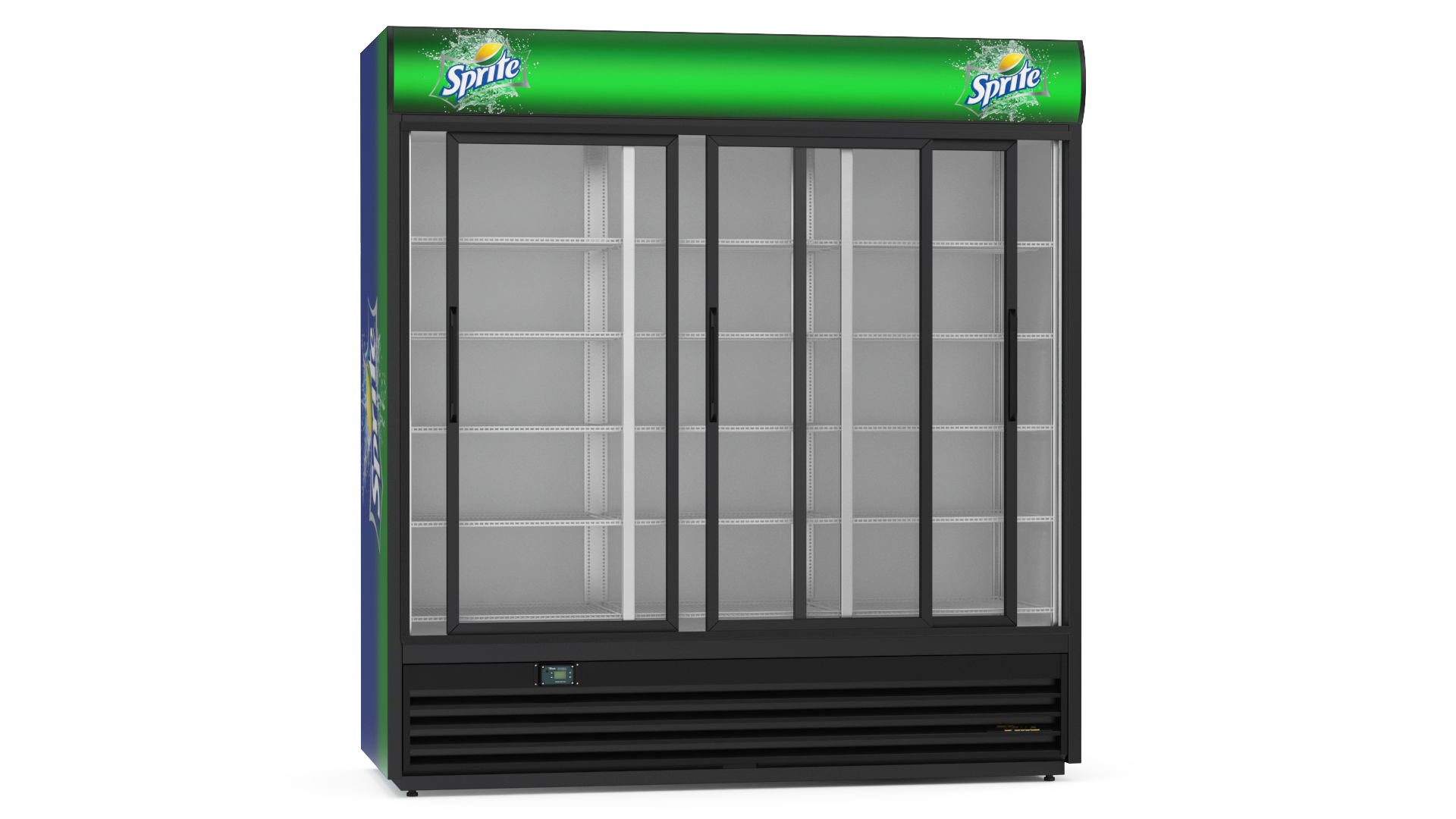 3 Door Upright Display Cooler 3D model