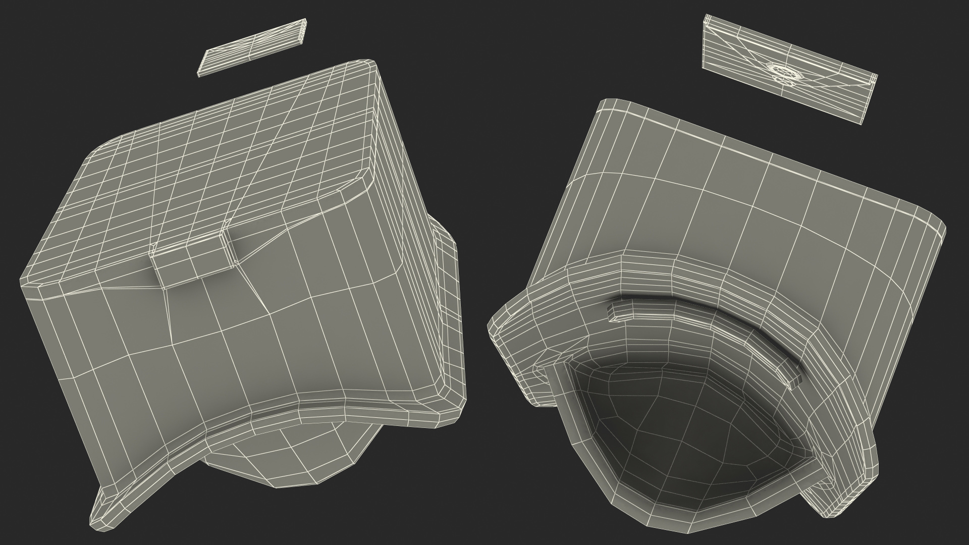 3D Rear Spud Urinal