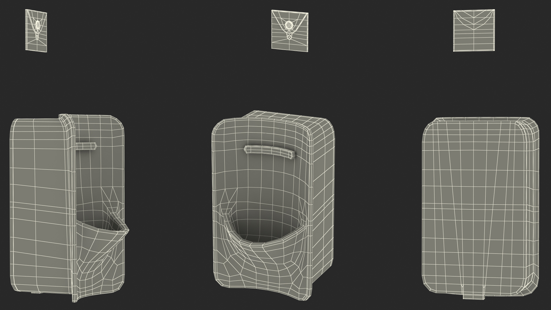 3D Rear Spud Urinal
