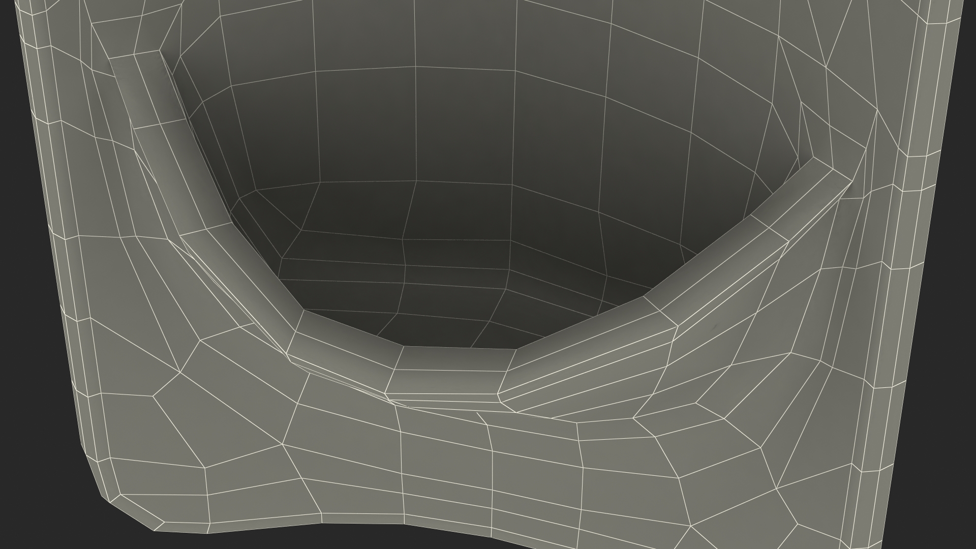 3D Rear Spud Urinal