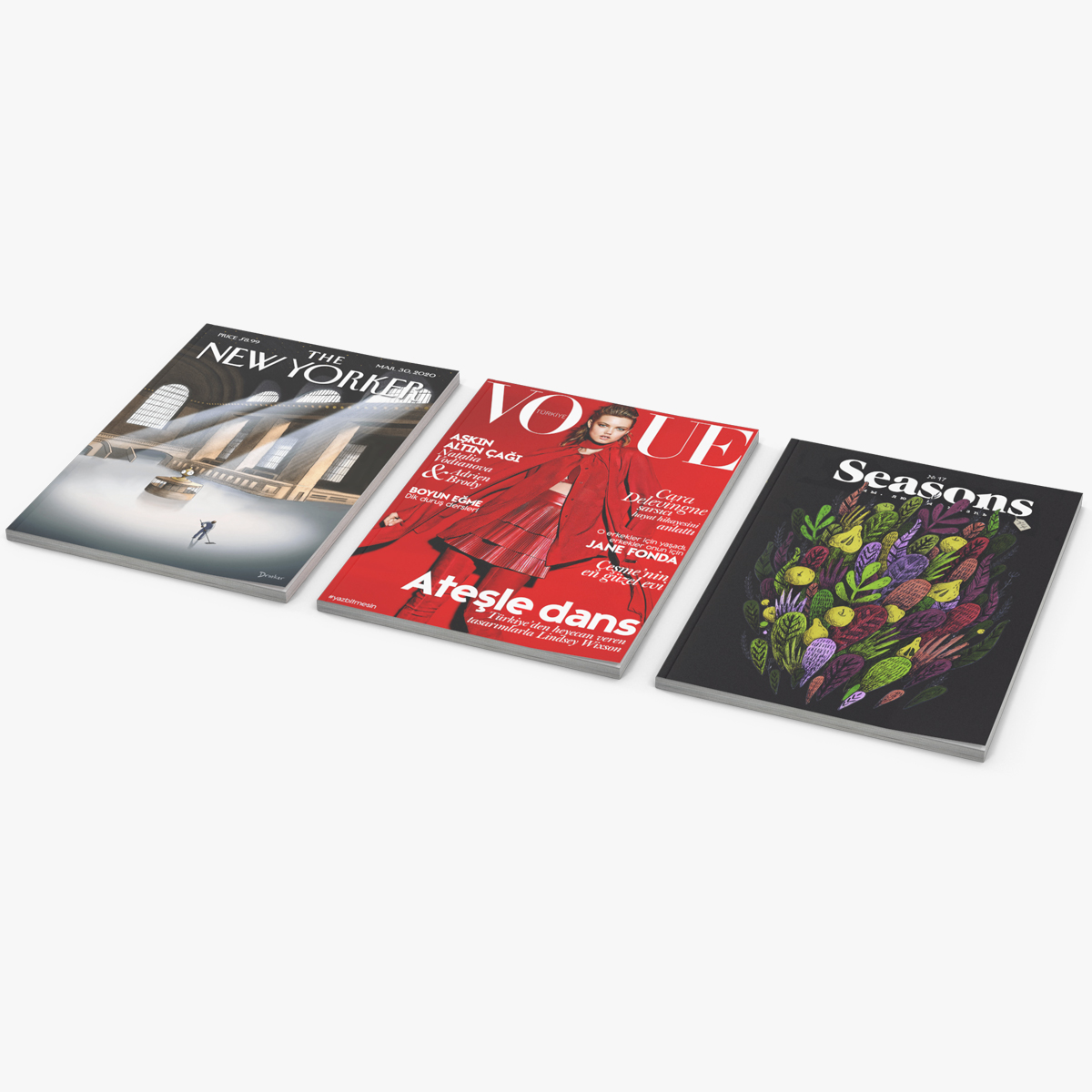 New Yorker Vogue and Seasons Magazines, view 3