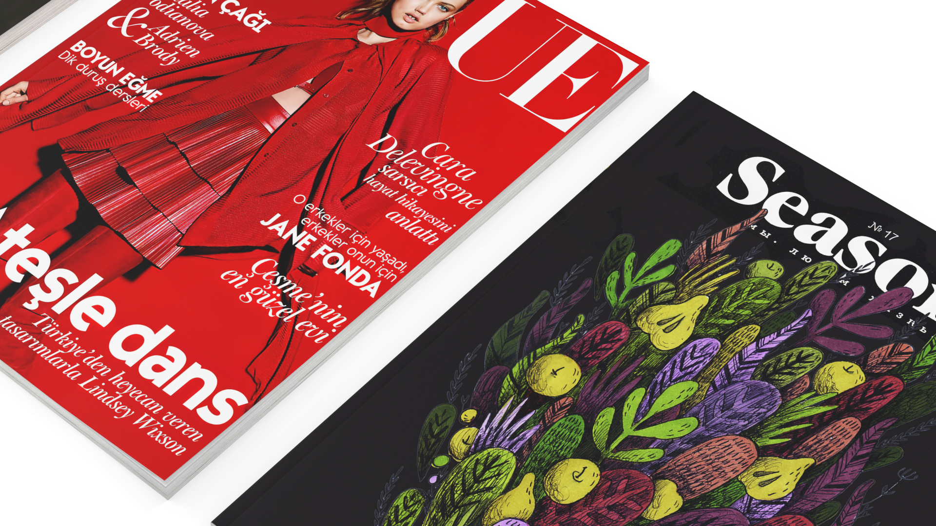 3D New Yorker Vogue and Seasons Magazines model
