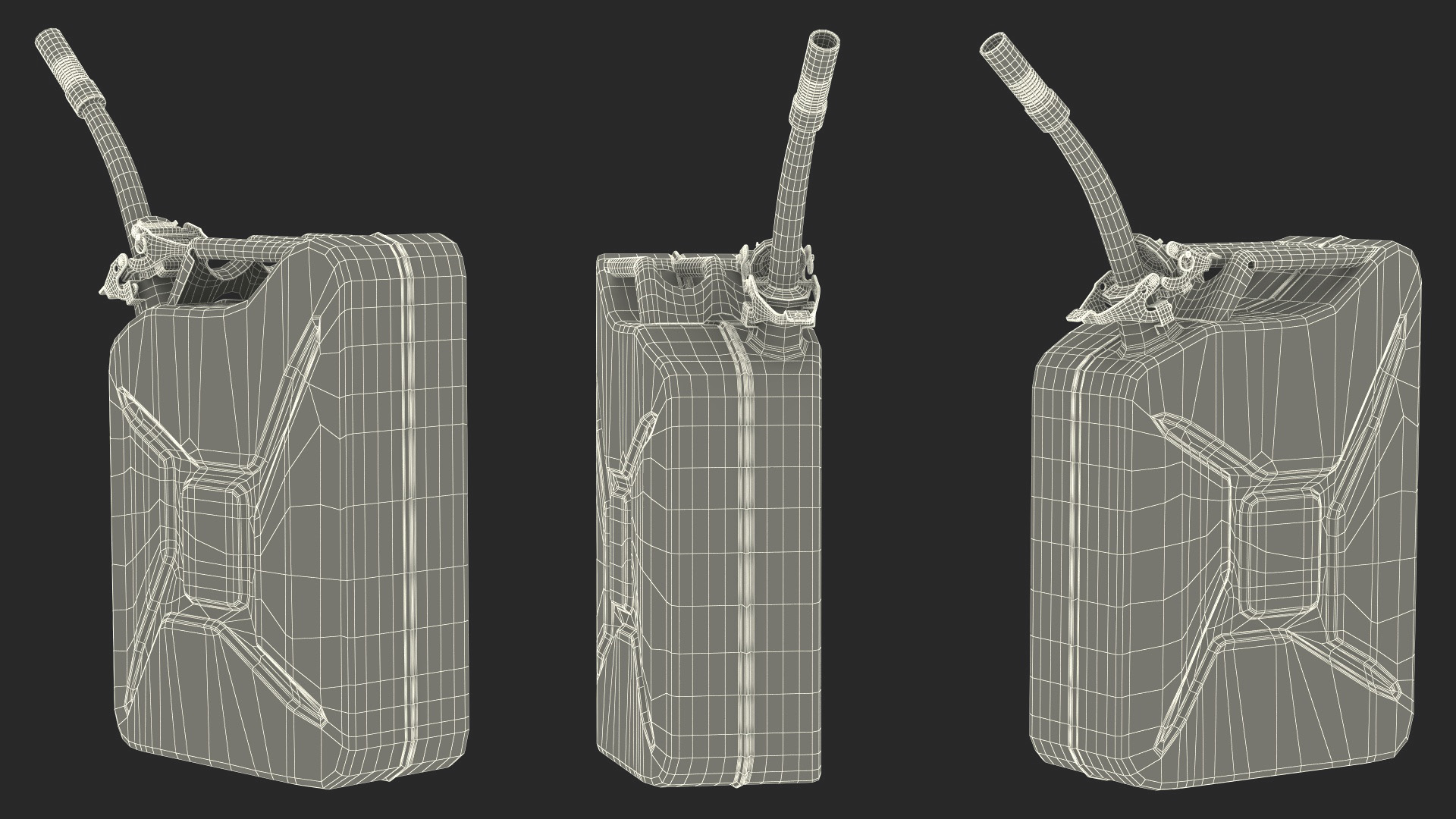 Fuel Can with Flexible Spout Red 3D