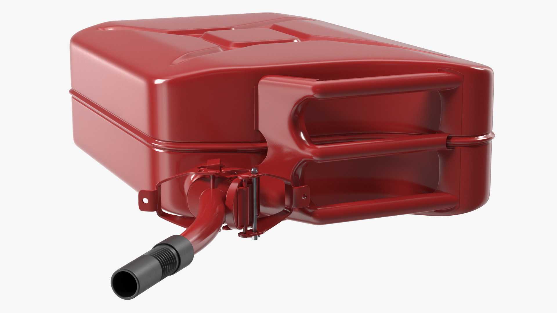 Fuel Can with Flexible Spout Red 3D