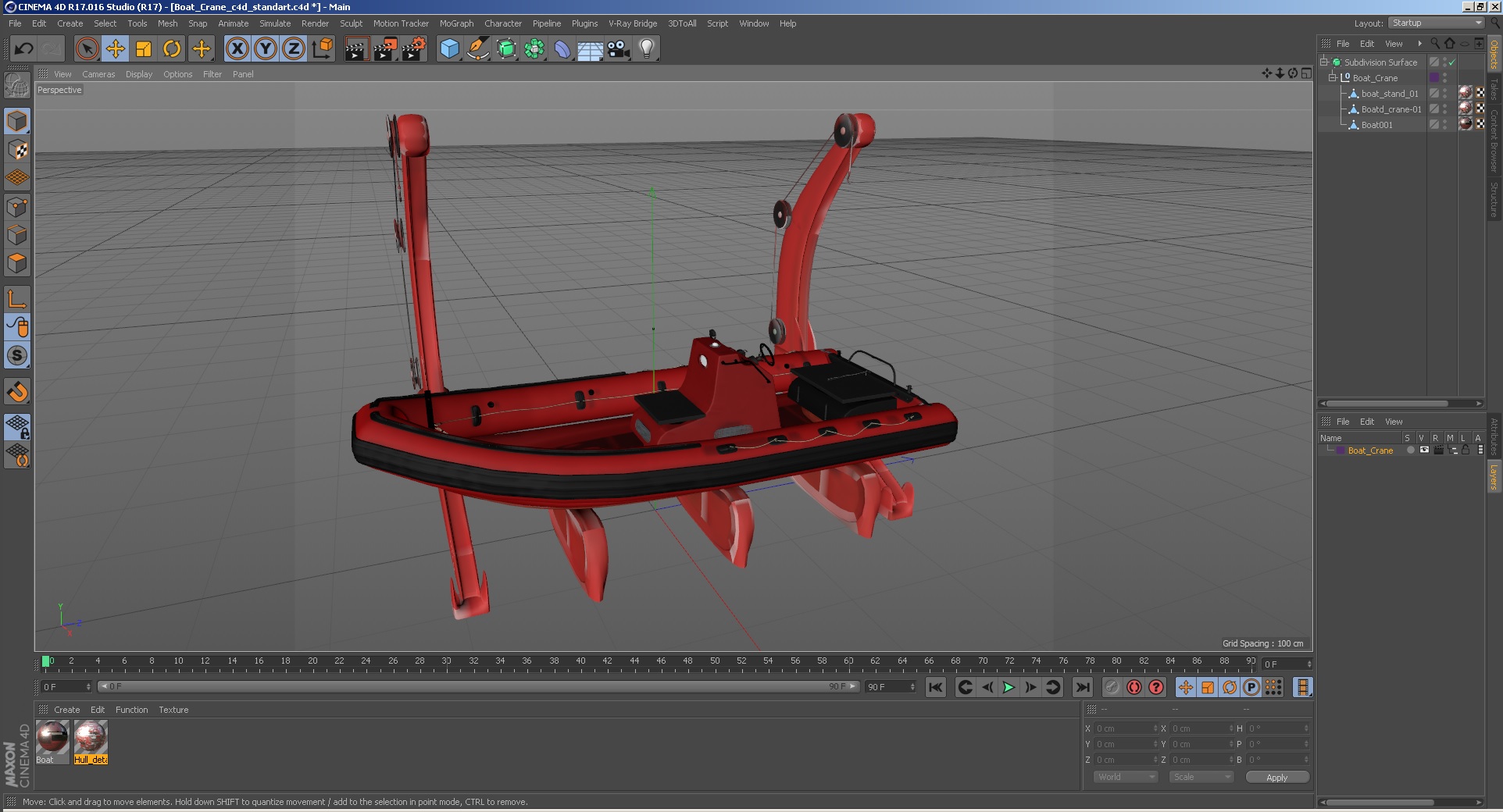3D model Boat Crane