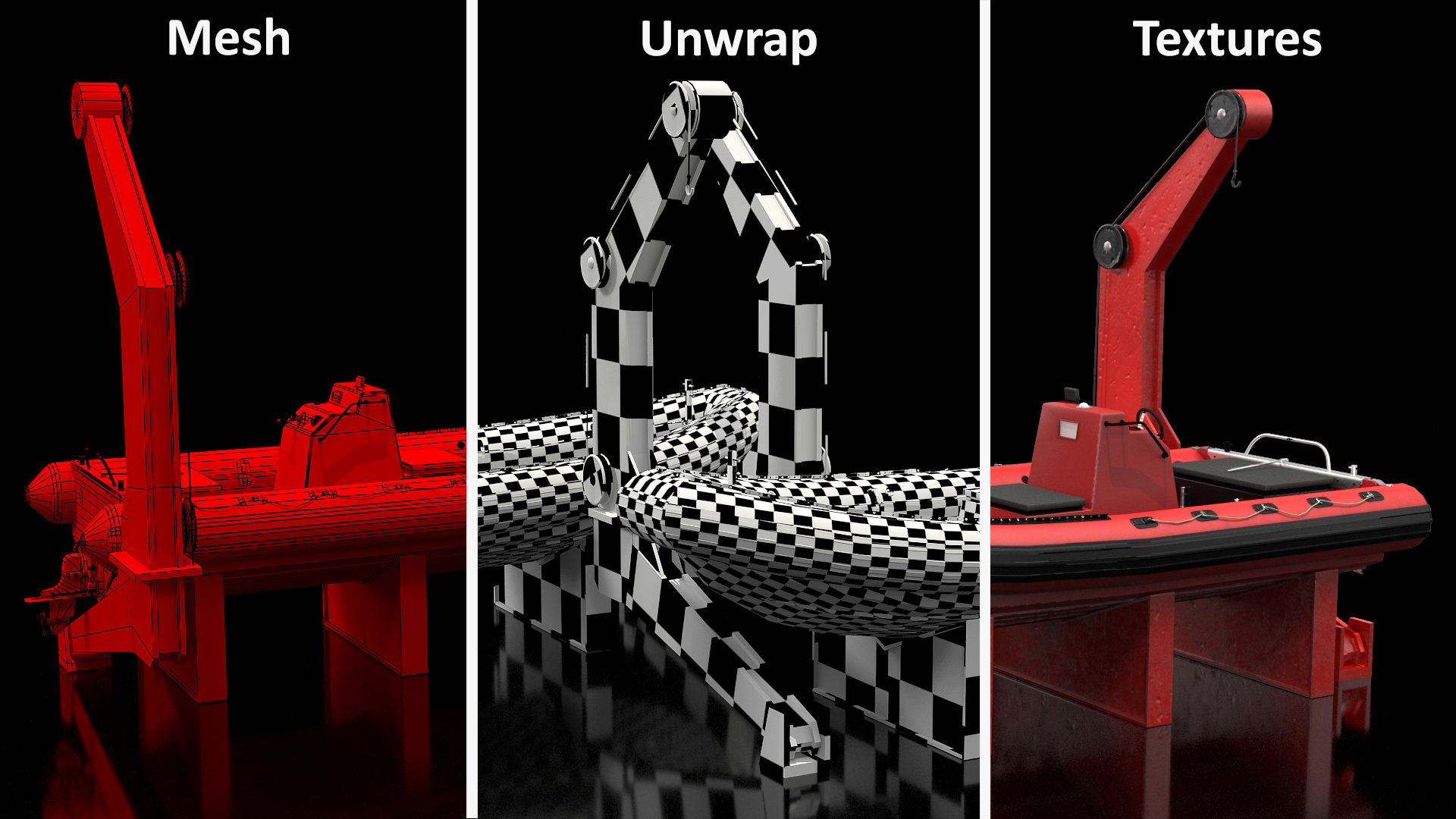 3D model Boat Crane
