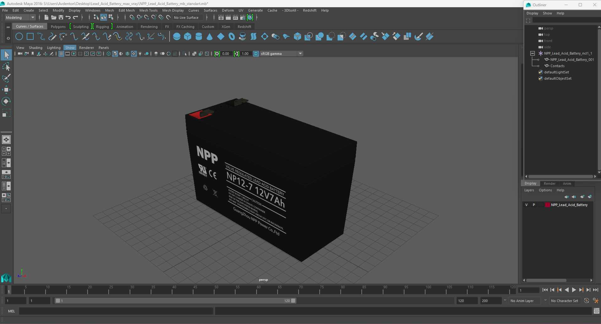 3D NPP Lead Acid Battery