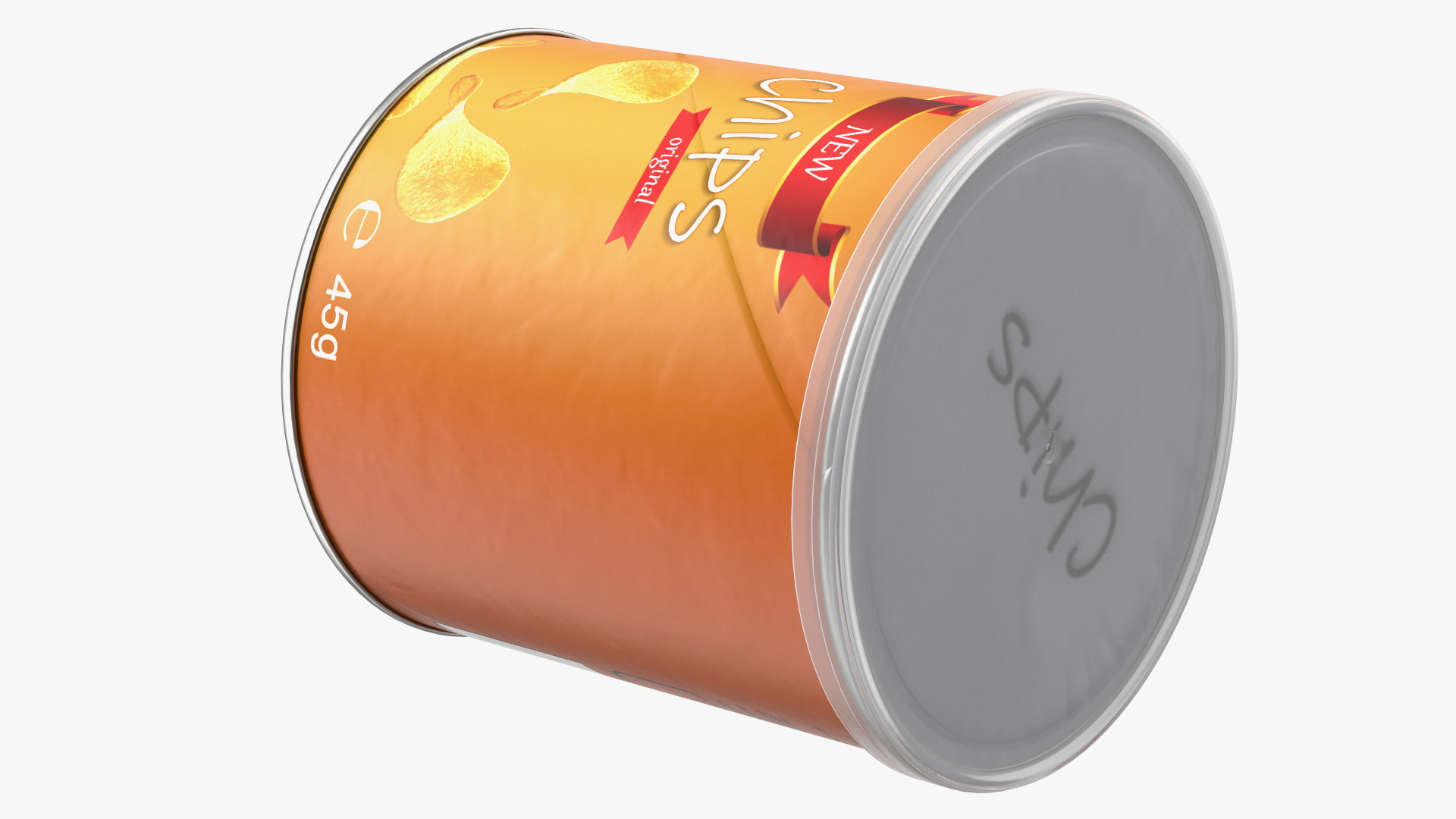 3D Potato Chips Small Tube model