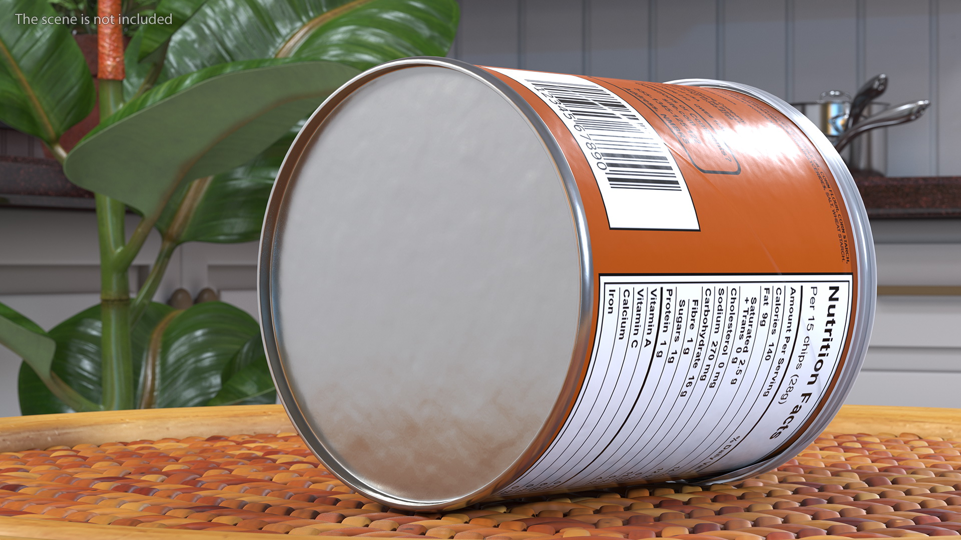 3D Potato Chips Small Tube model