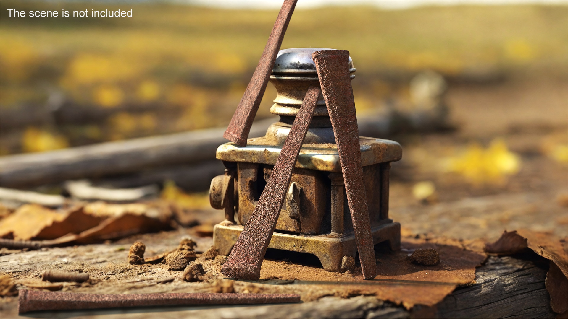 Rusty Old Nail 3D model