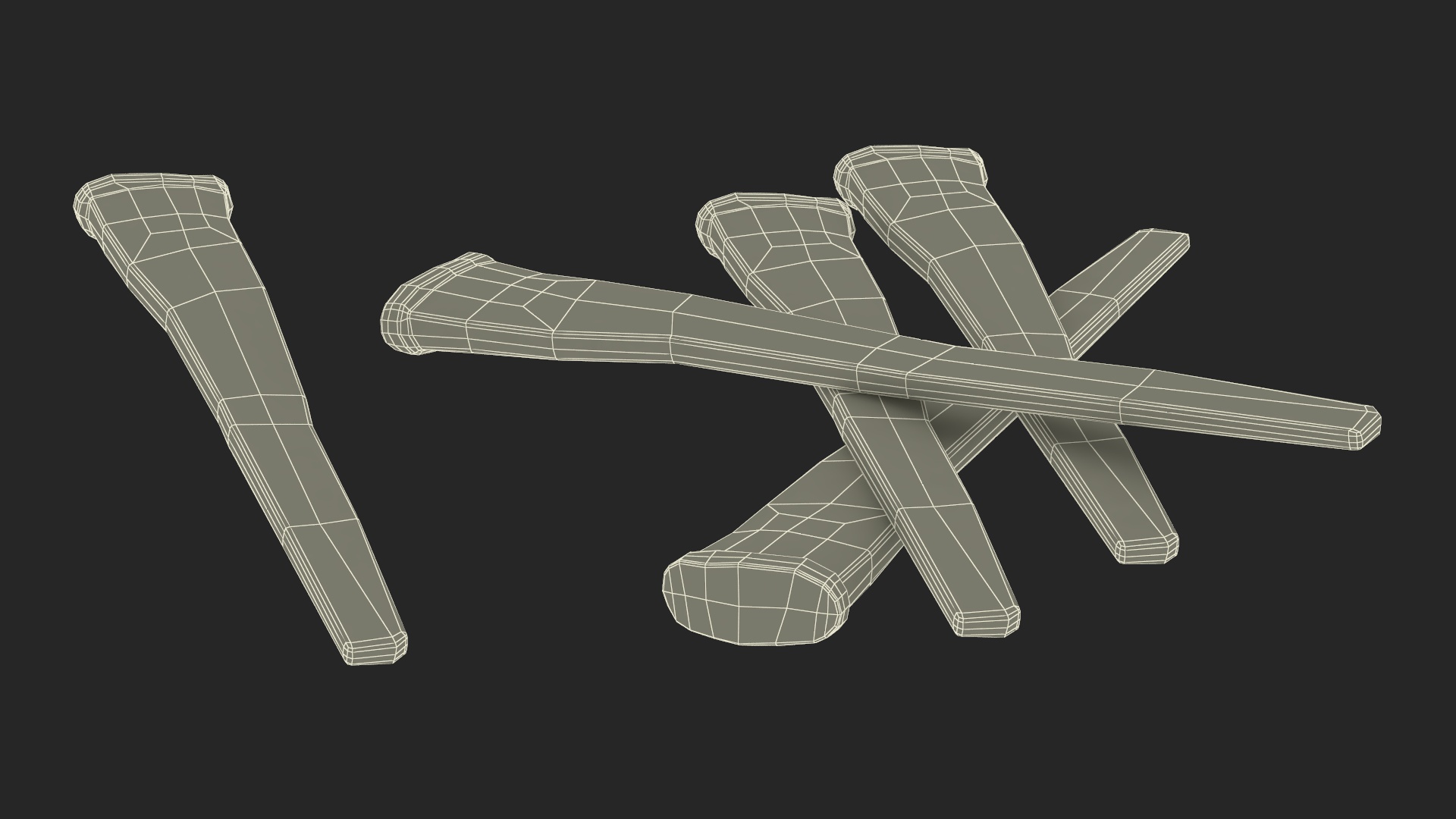 Rusty Old Nail 3D model