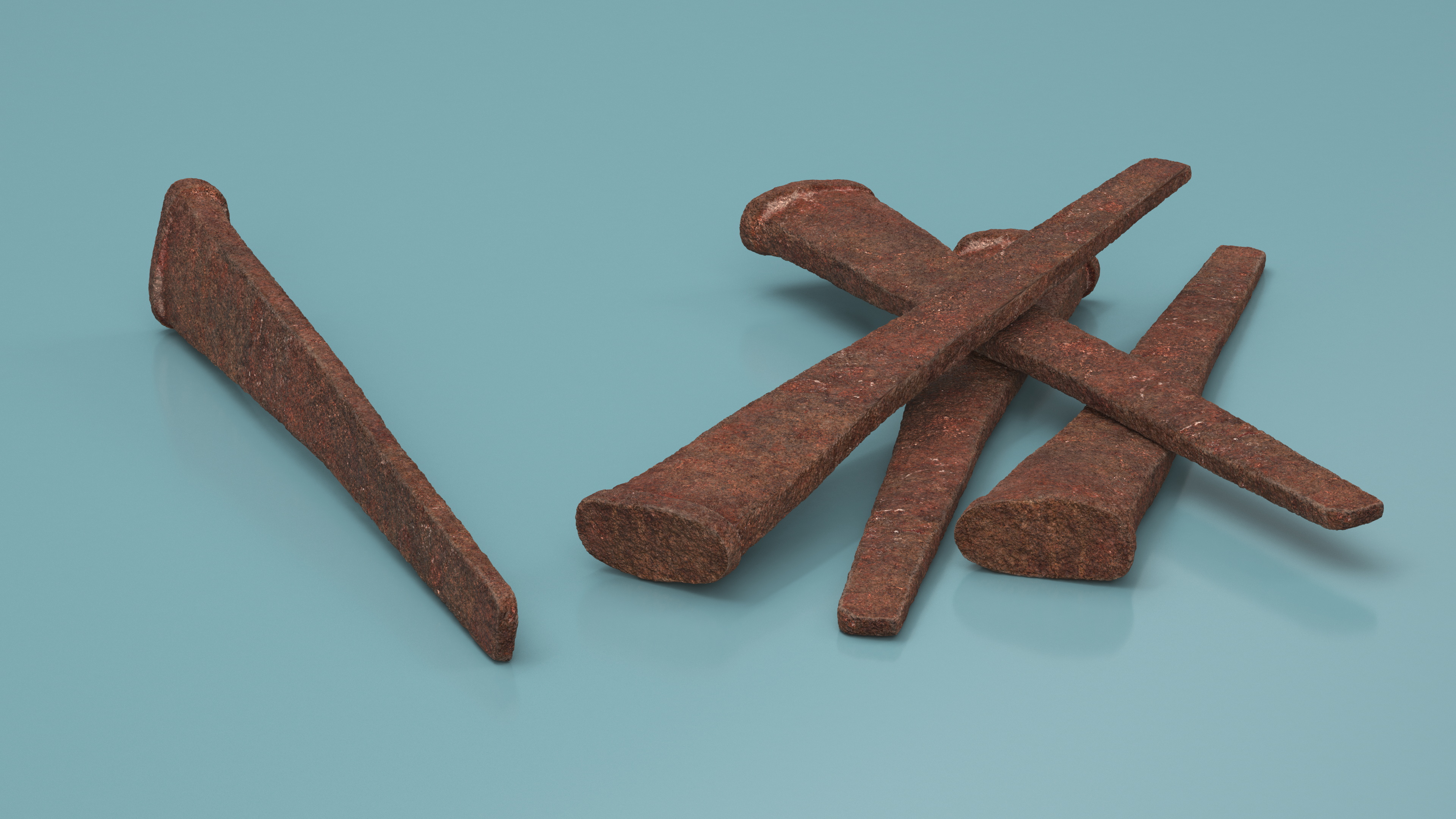 Rusty Old Nail 3D model