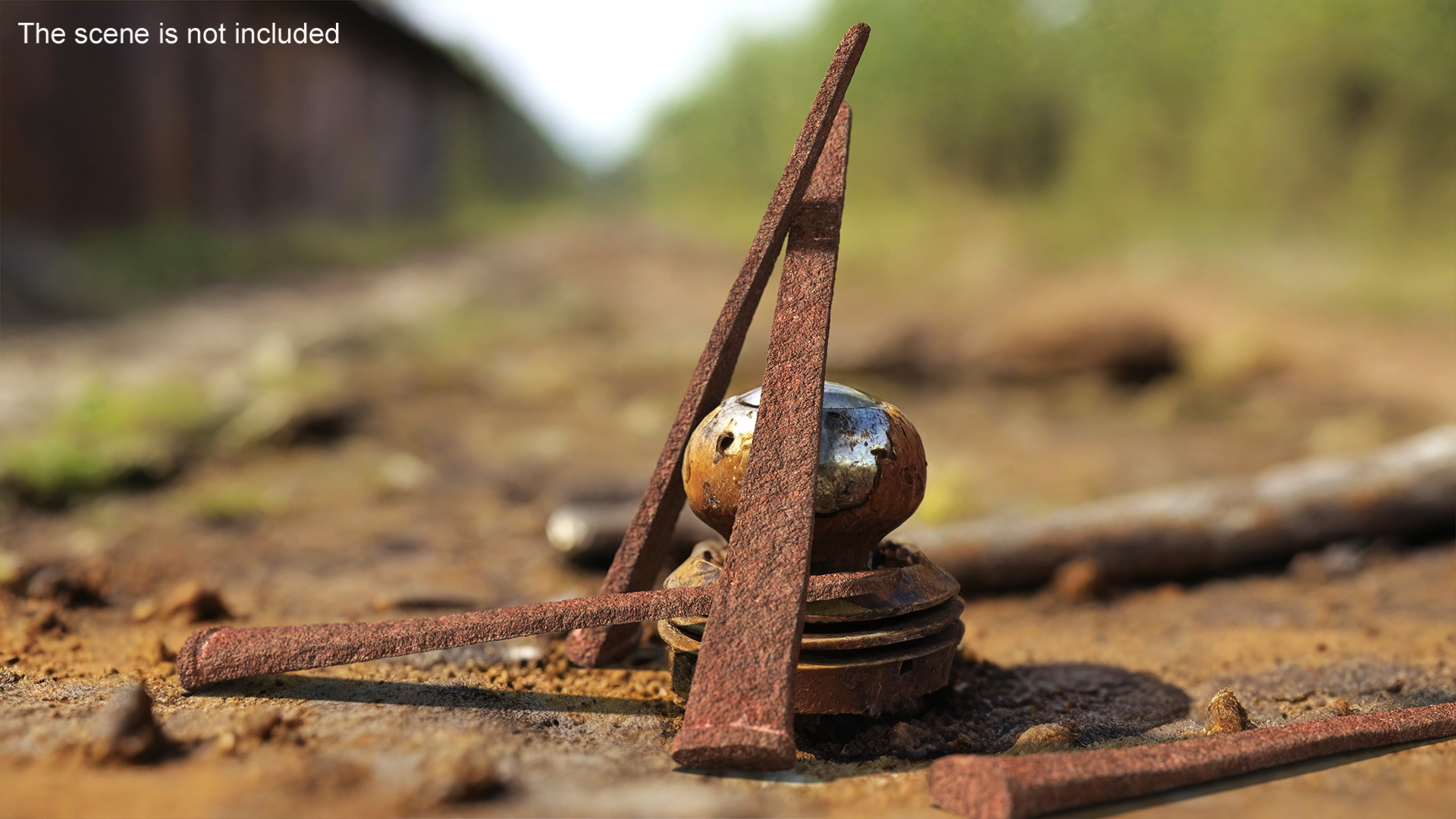 Rusty Old Nail 3D model