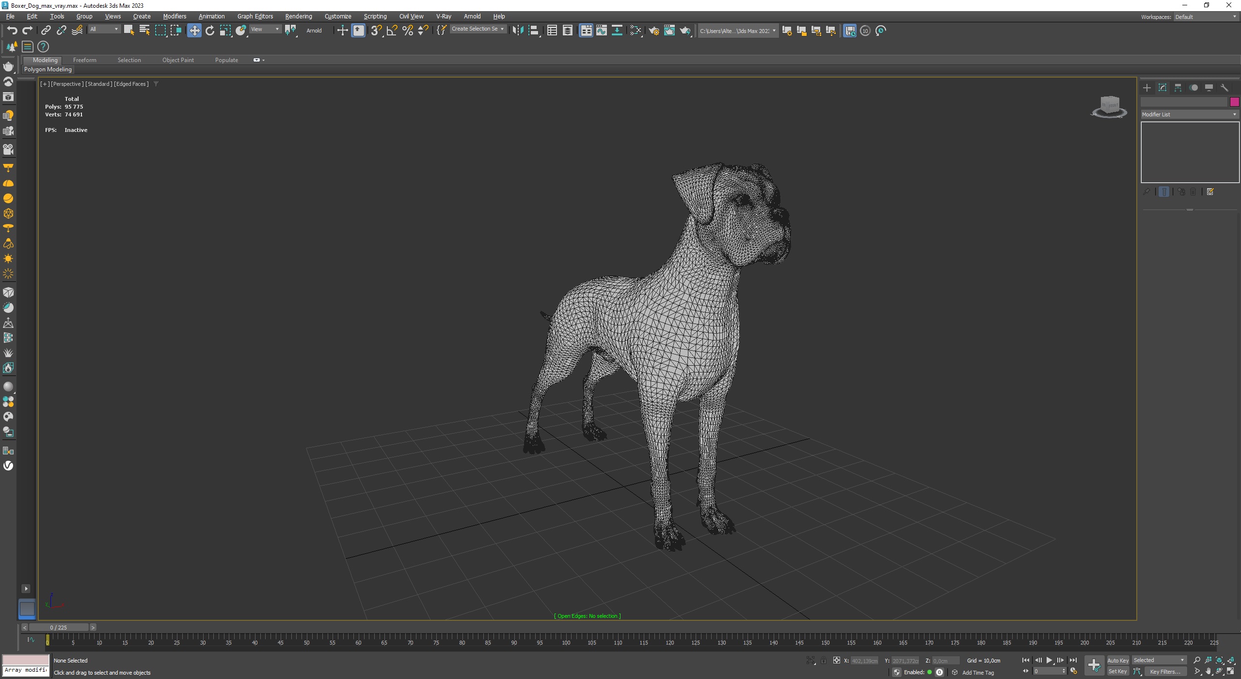 Boxer Dog for 3D Print 3D