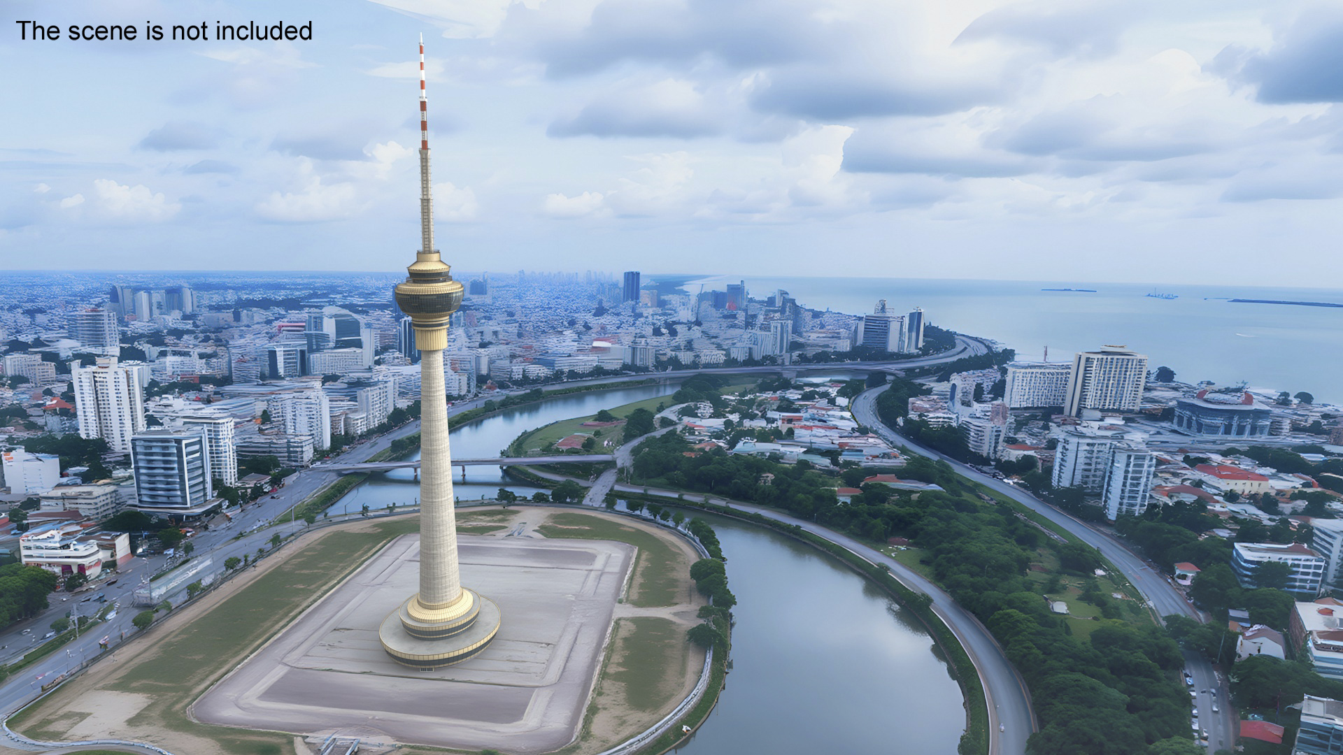 TV Radio Tower 3D model