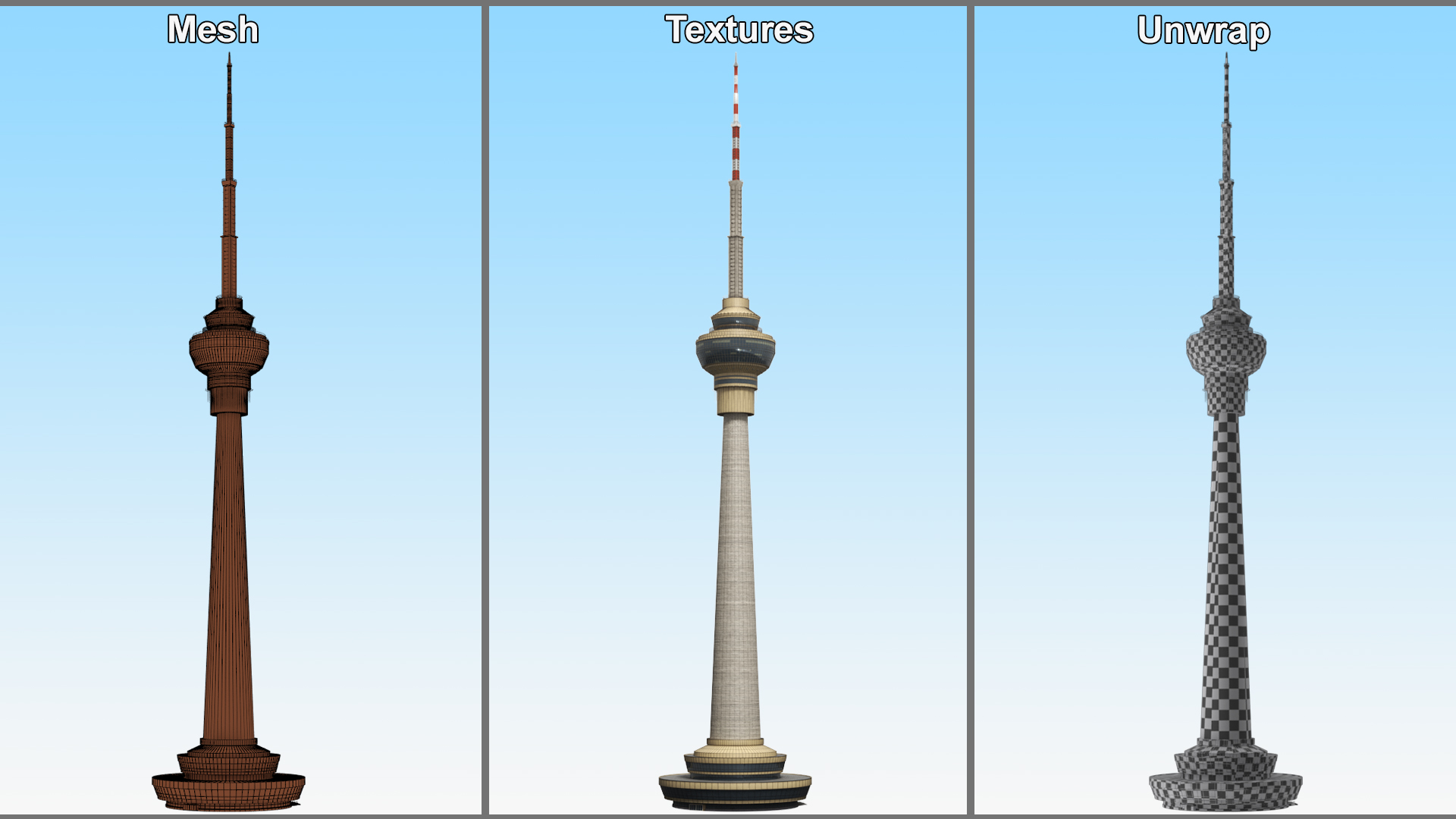 TV Radio Tower 3D model