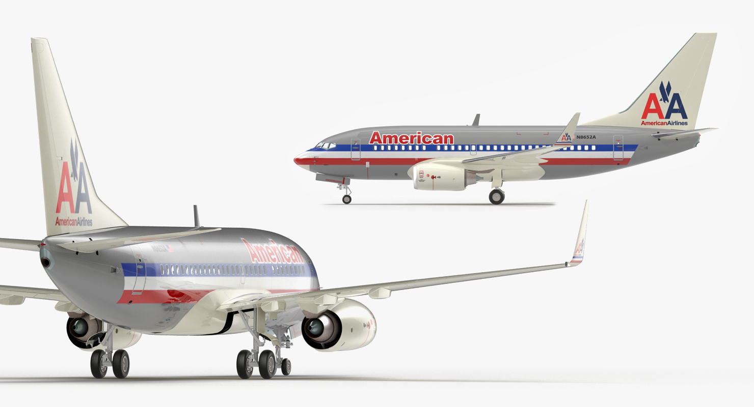 Boeing 737 600 American Airlines 3D