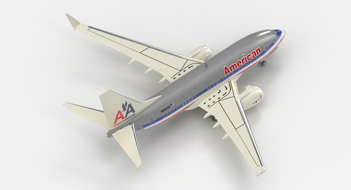 Boeing 737 600 American Airlines 3D