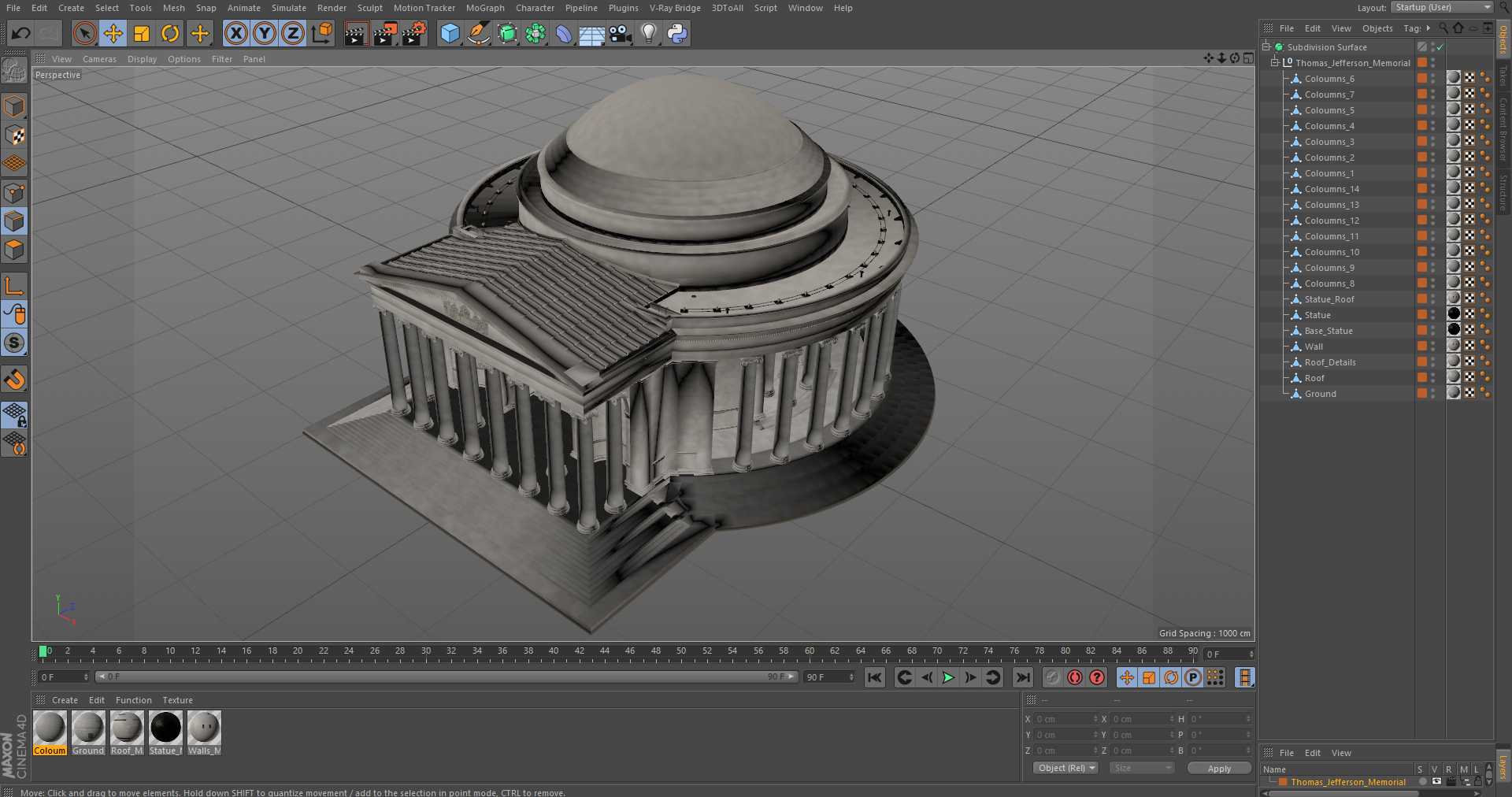 3D model Thomas Jefferson Memorial