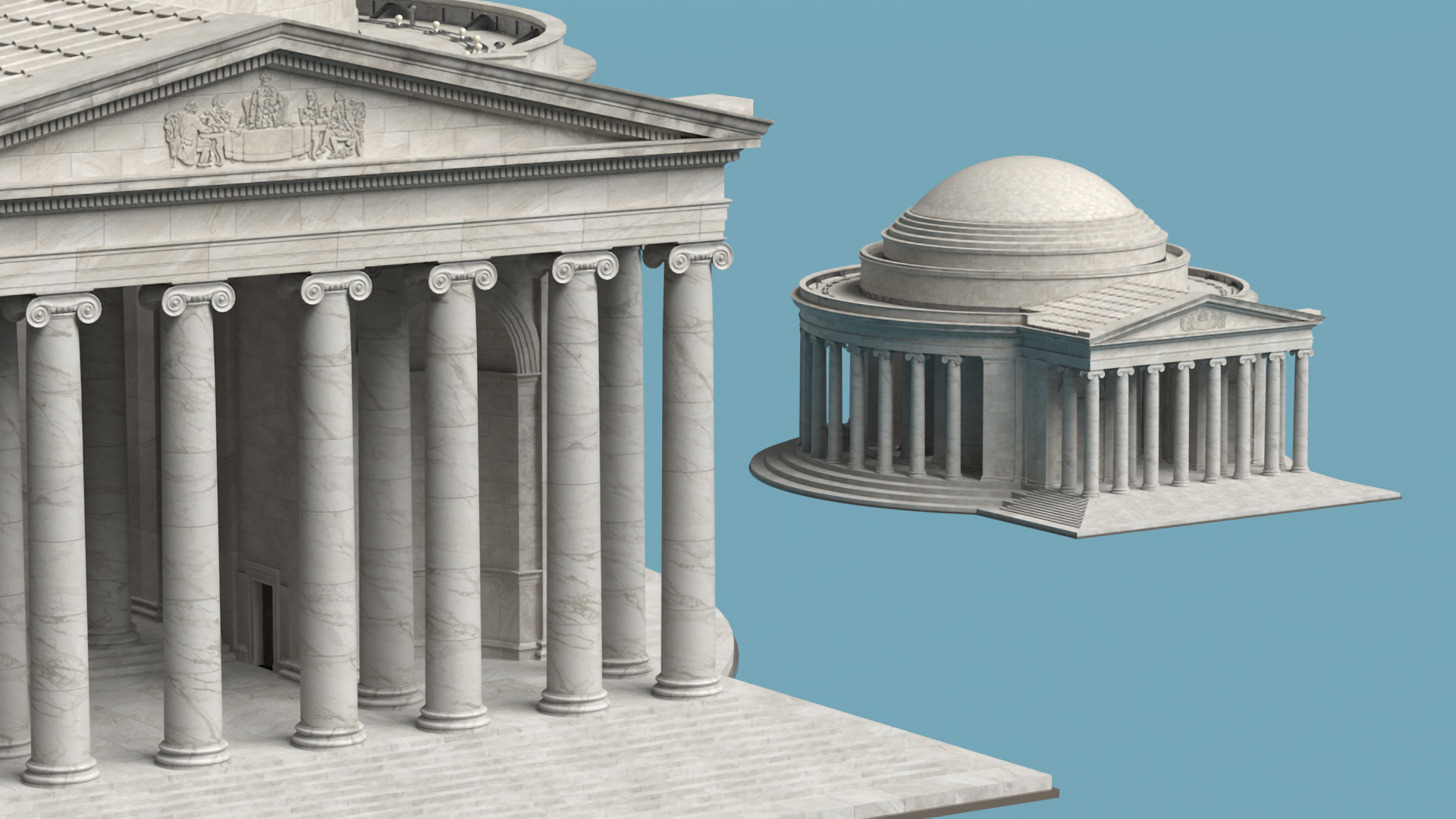 3D model Thomas Jefferson Memorial