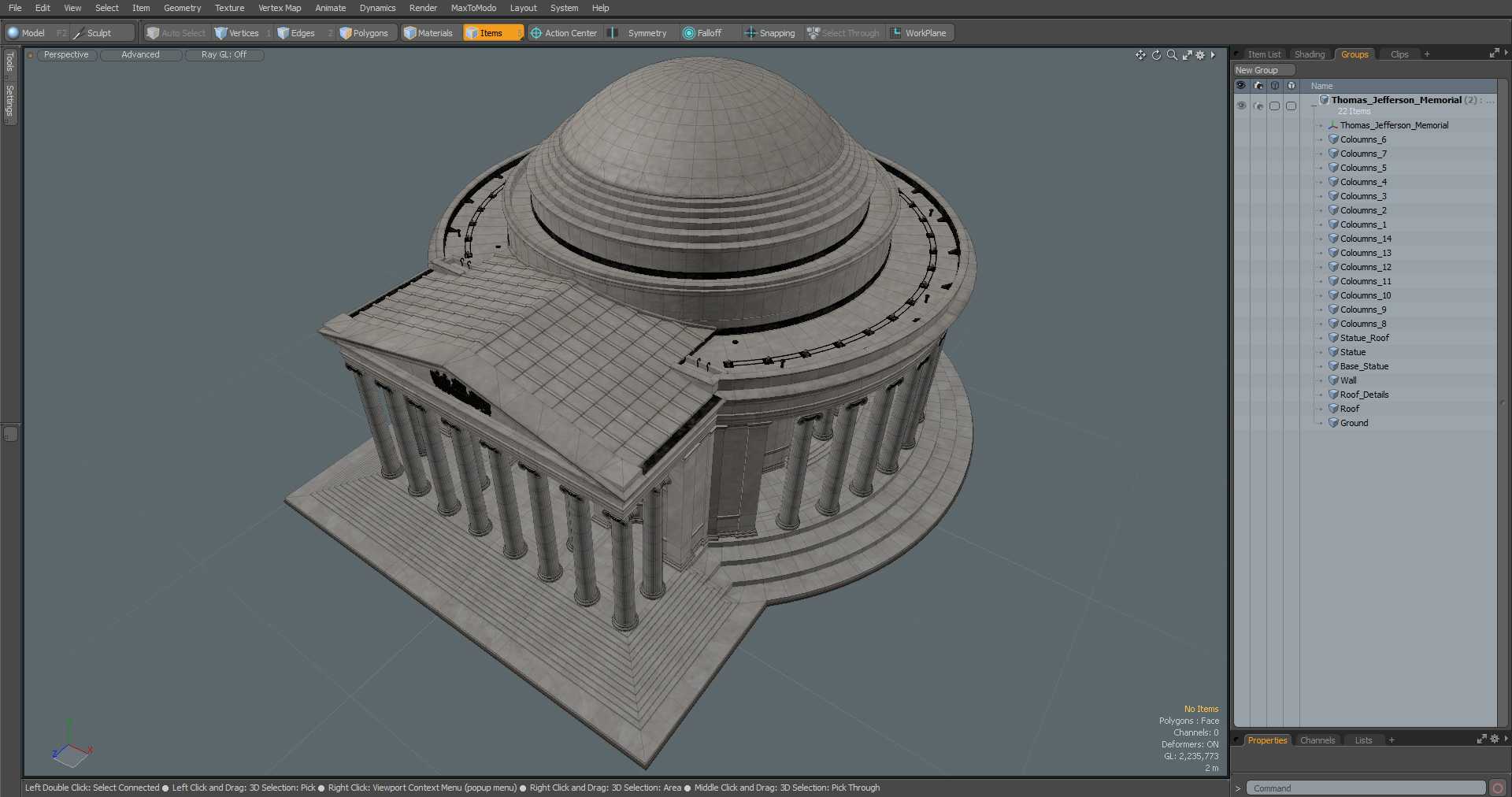 3D model Thomas Jefferson Memorial