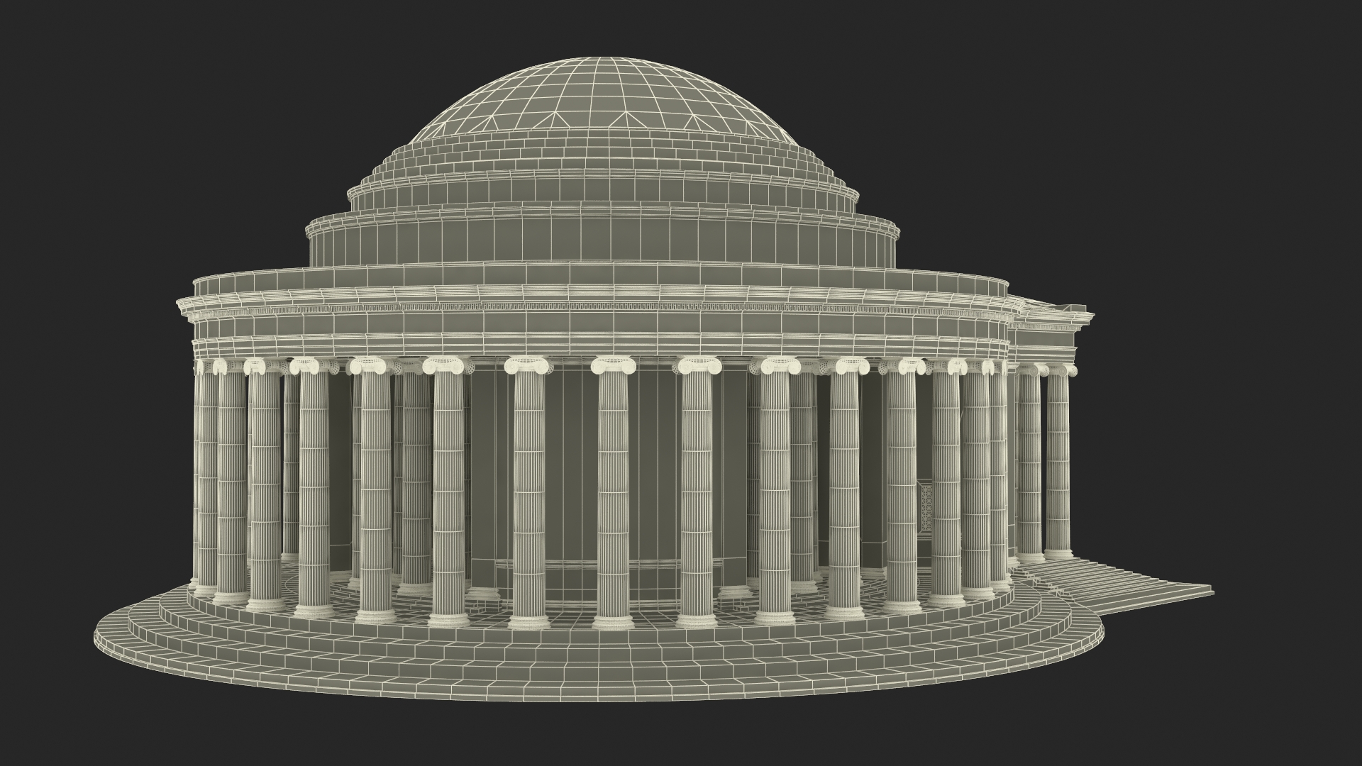 3D model Thomas Jefferson Memorial