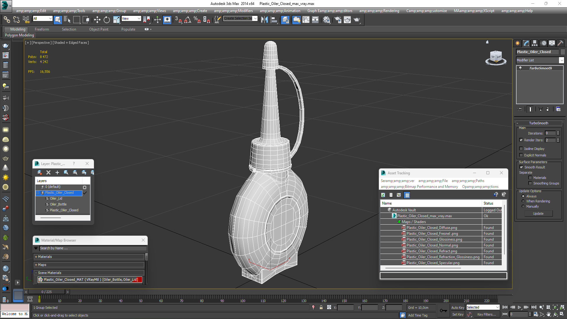 3D model Plastic Oiler Closed