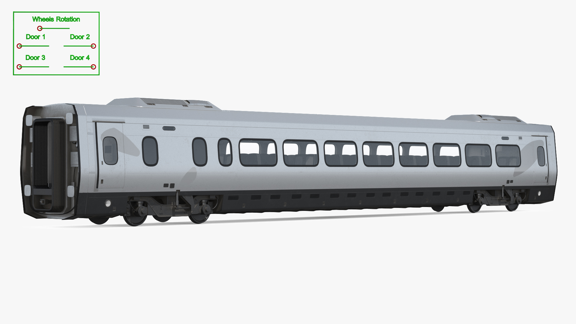 3D Express Business Class Coach Generic Rigged model